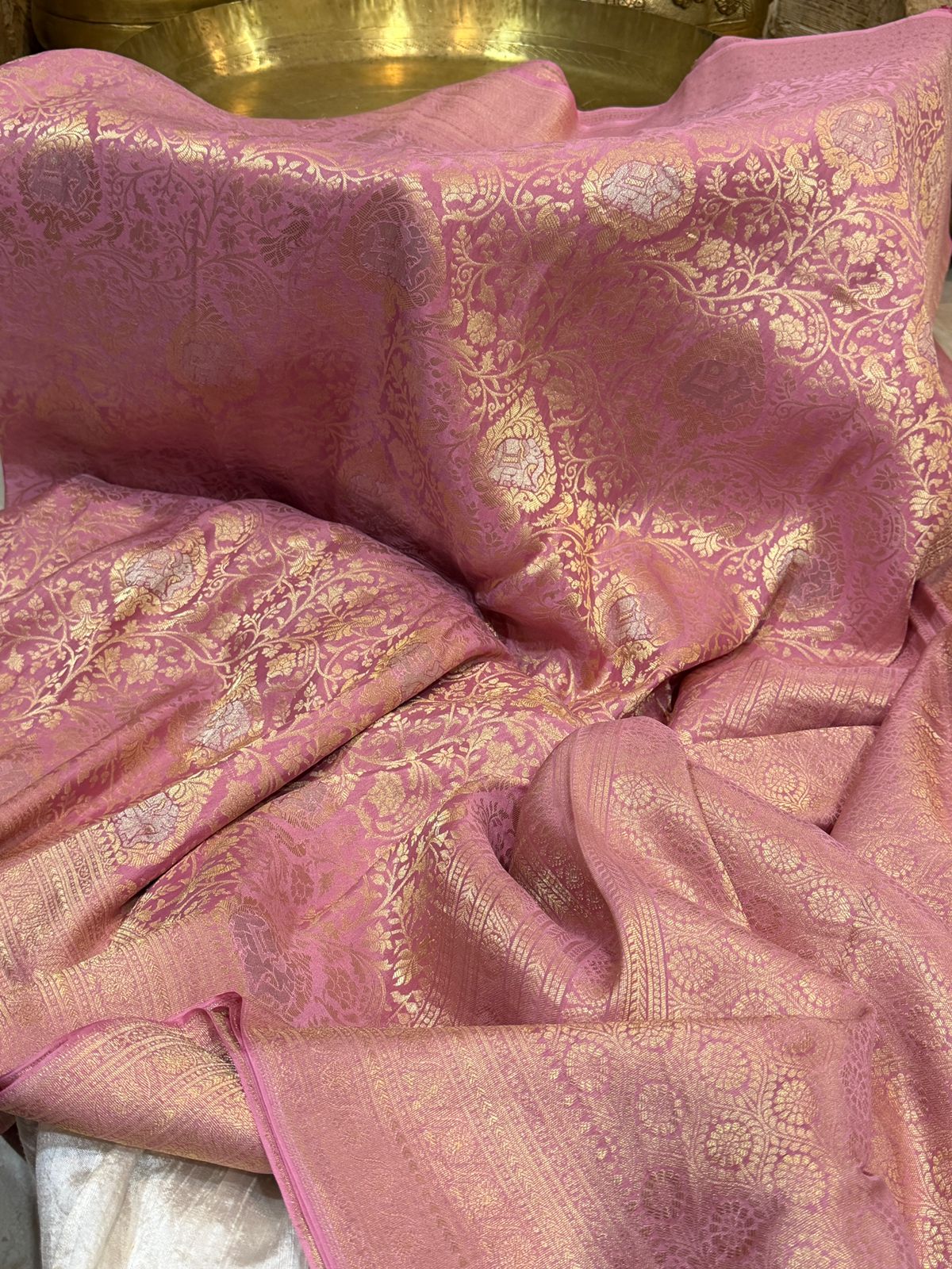 Pure Mysore Brocade Crepe Silk