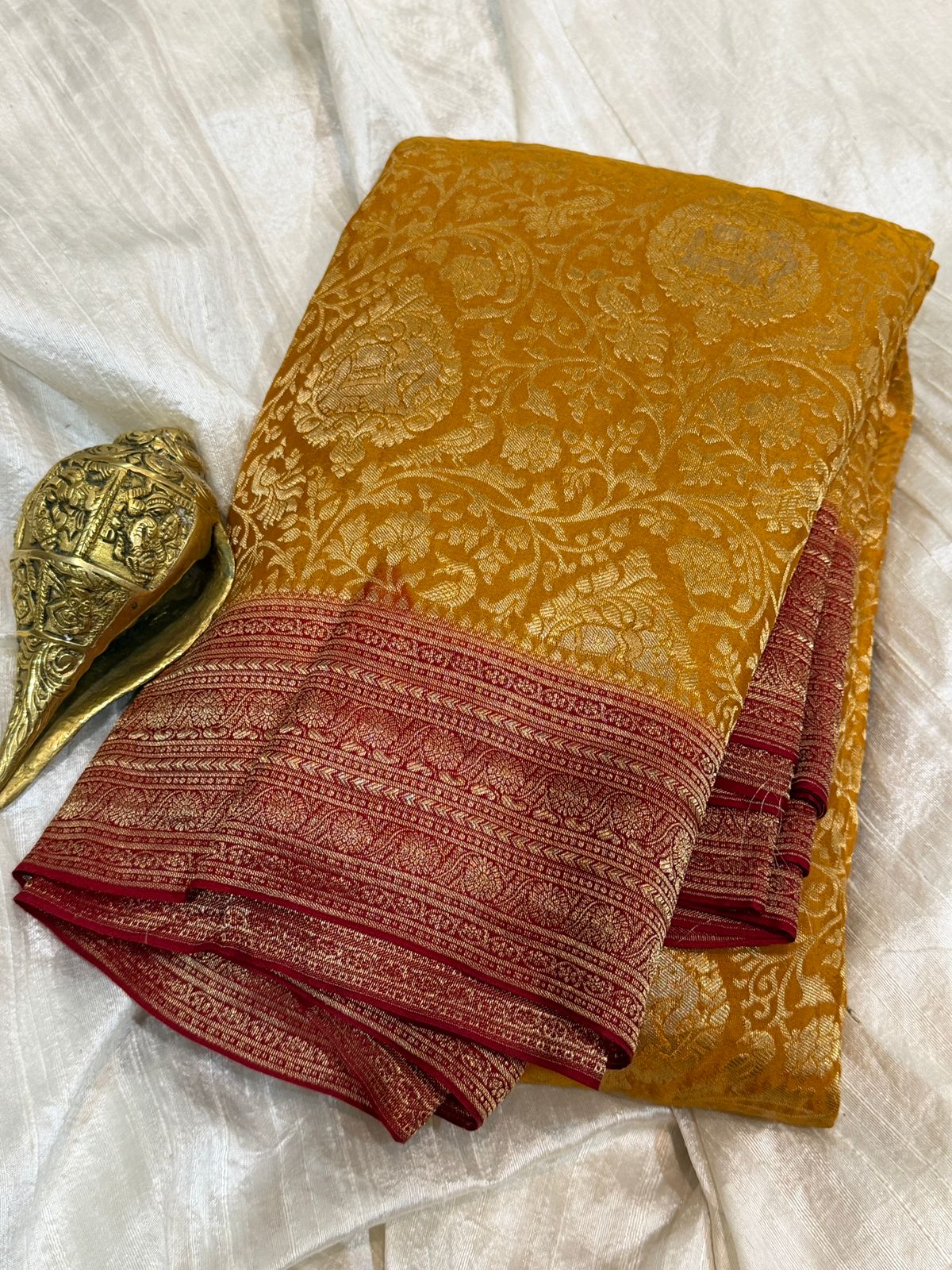 Pure Mysore Brocade Crepe Silk Saree