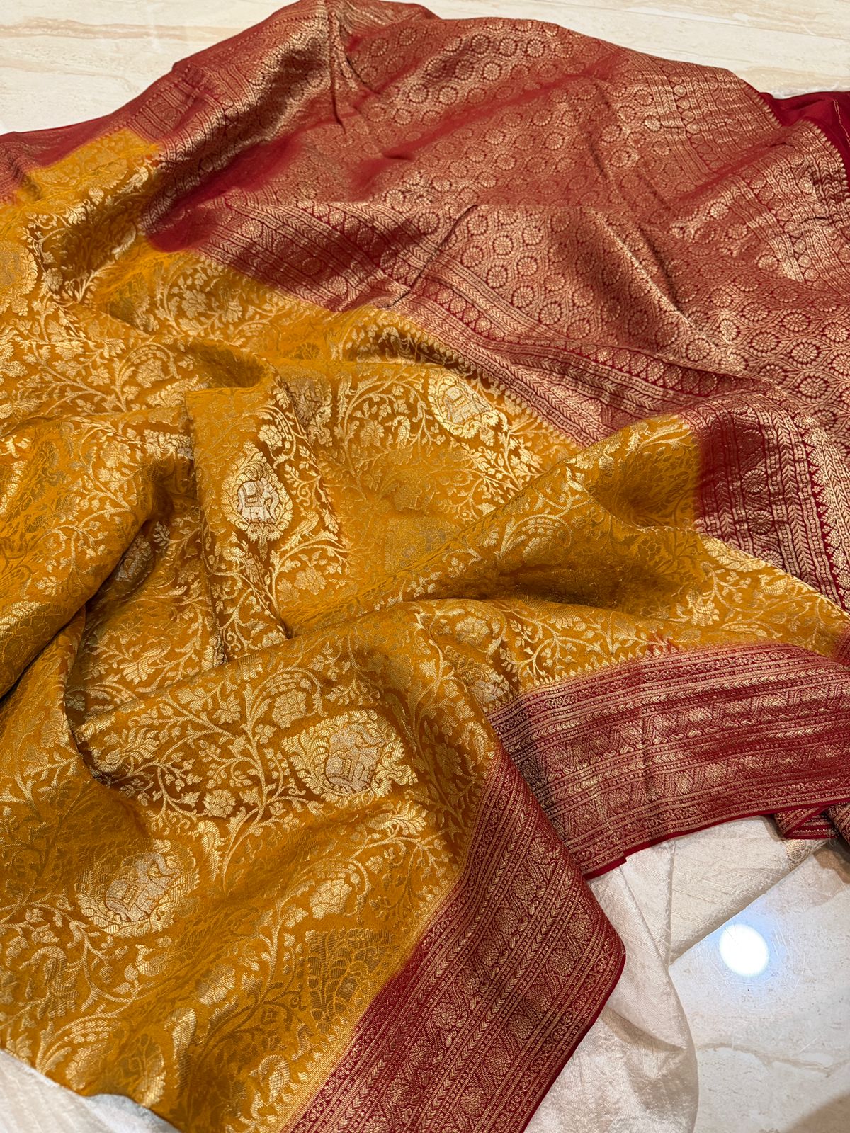 Pure Mysore Brocade Crepe Silk Saree