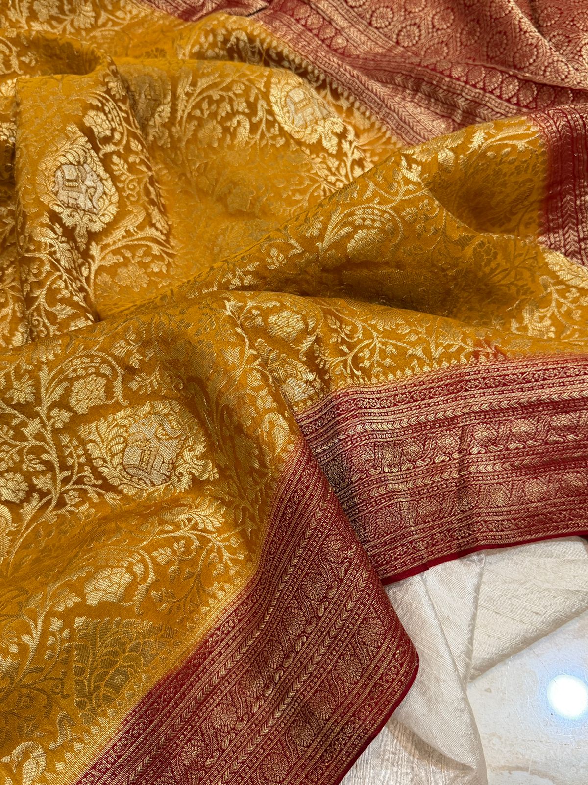 Pure Mysore Brocade Crepe Silk Saree