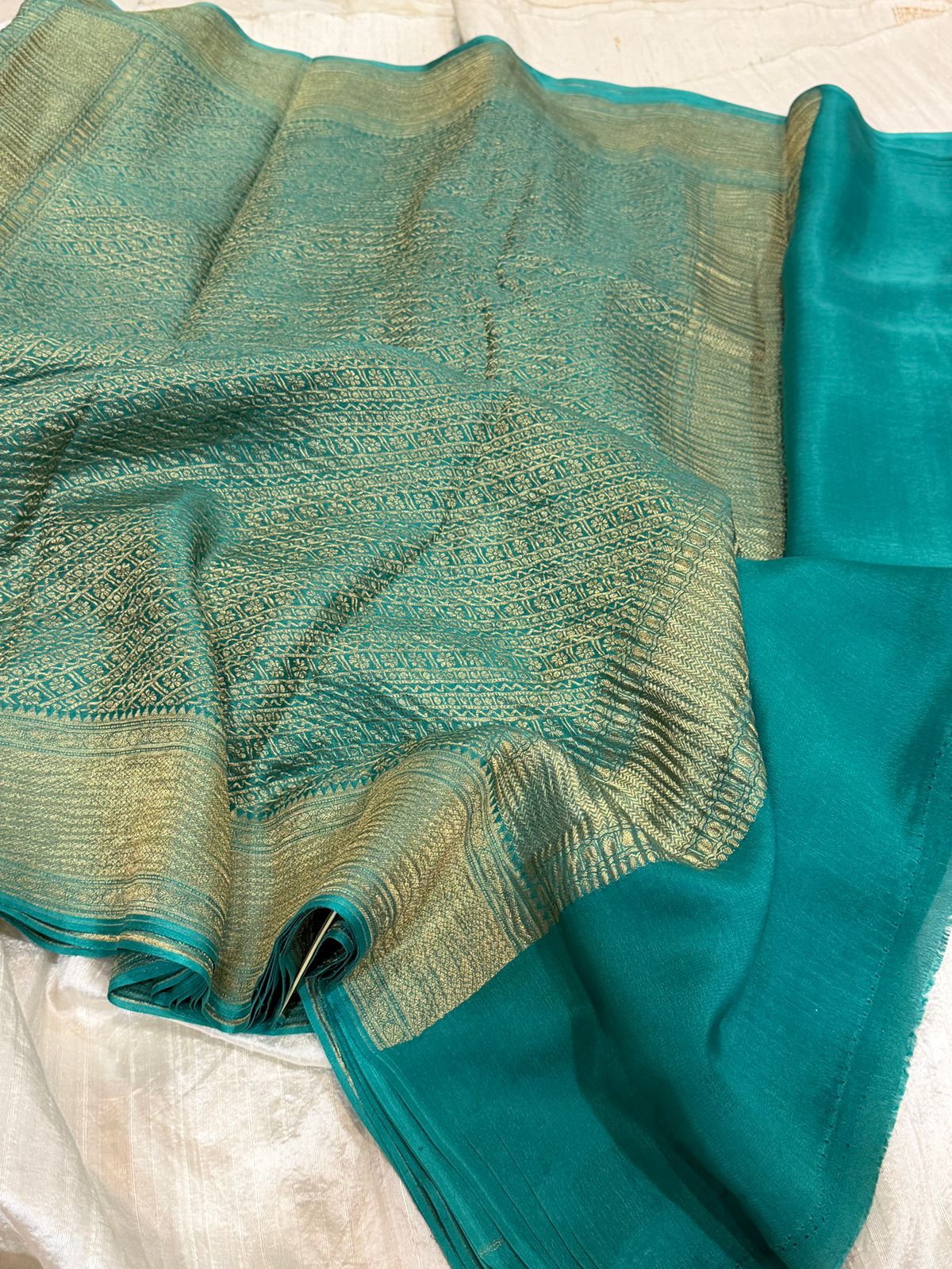 Mysore Crush Zari Weave Crepe Silk Saree
