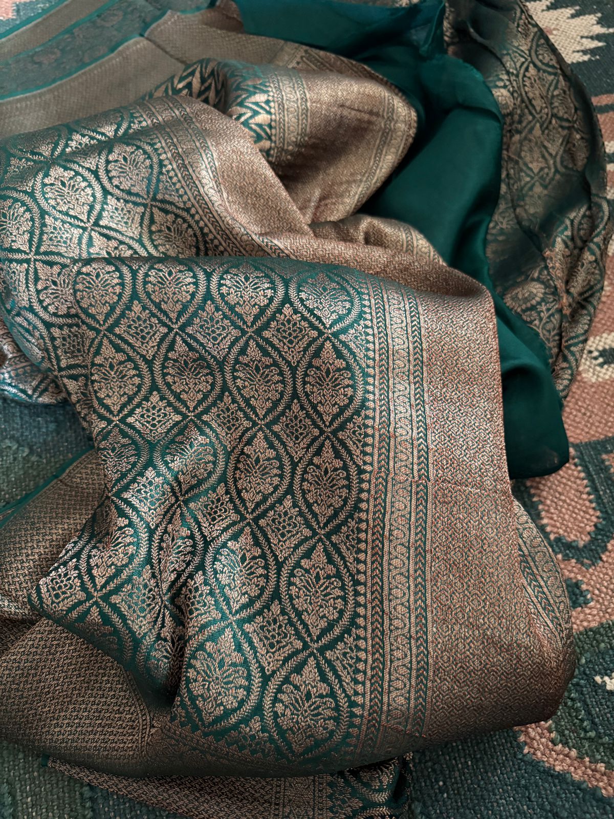 Pure Mysore Brocade Crepe Silk Saree With Antiq Zari Weave