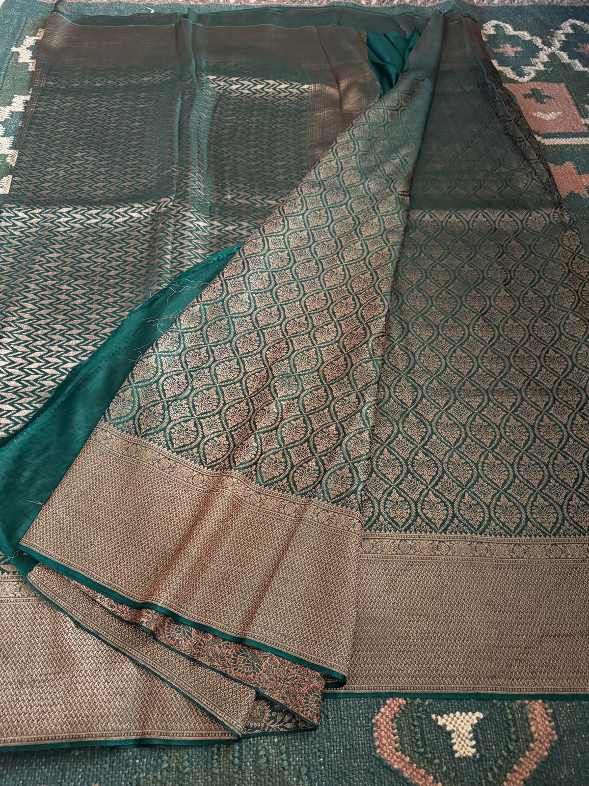 Pure Mysore Brocade Crepe Silk Saree With Antiq Zari Weave