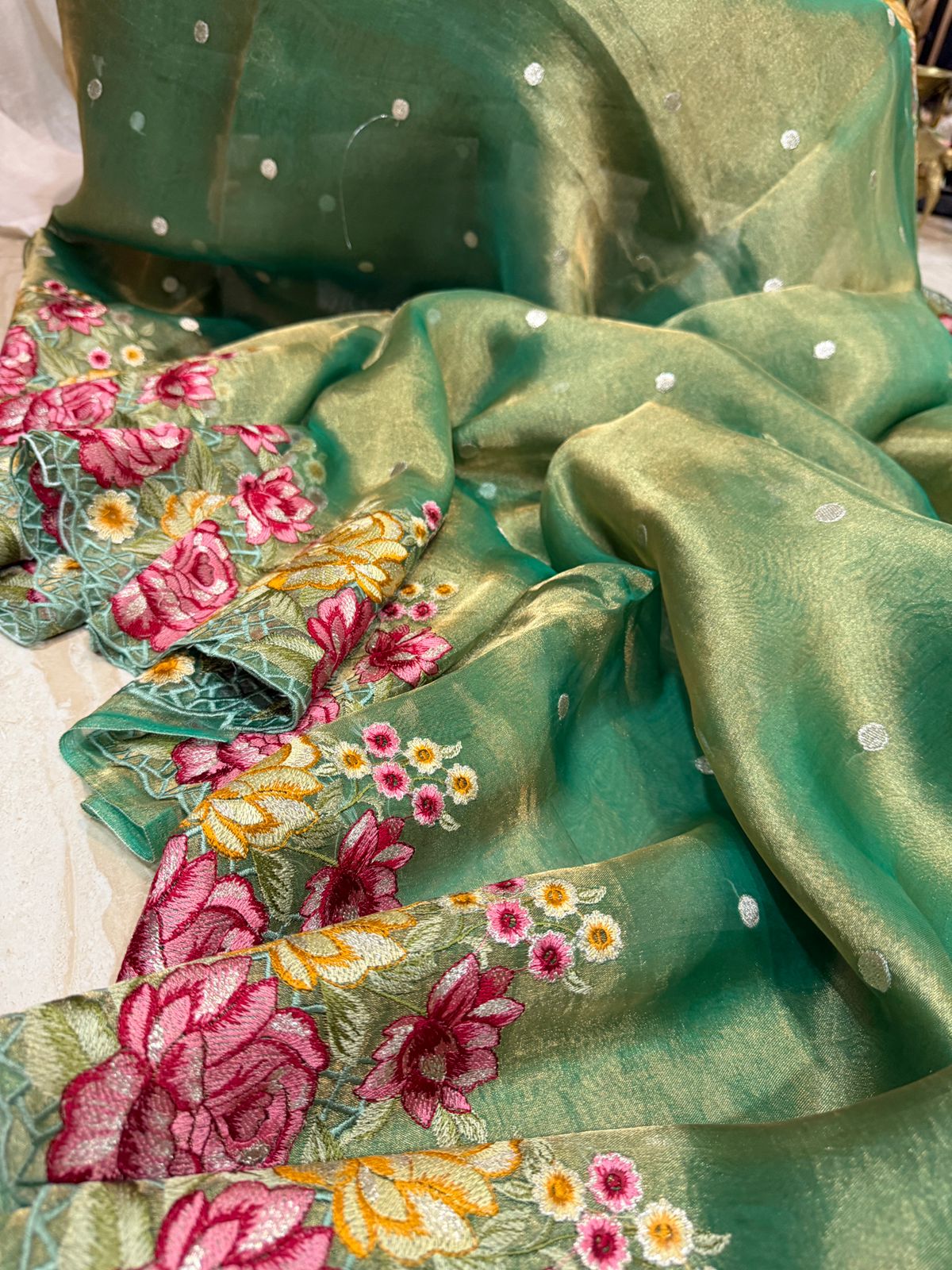 Banarasi Soft Tissue Silk Saree – Timeless Grace in Every Drape