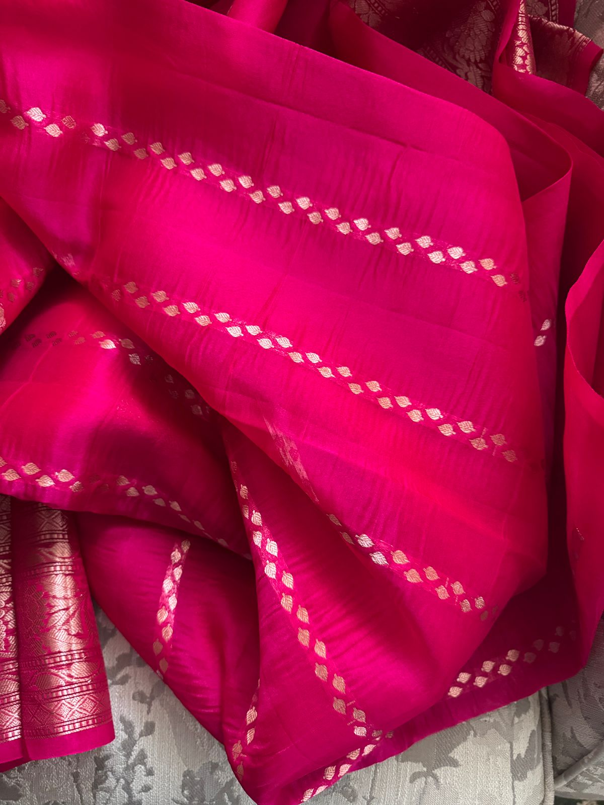 Pure Handloom Kora Banarasi Saree