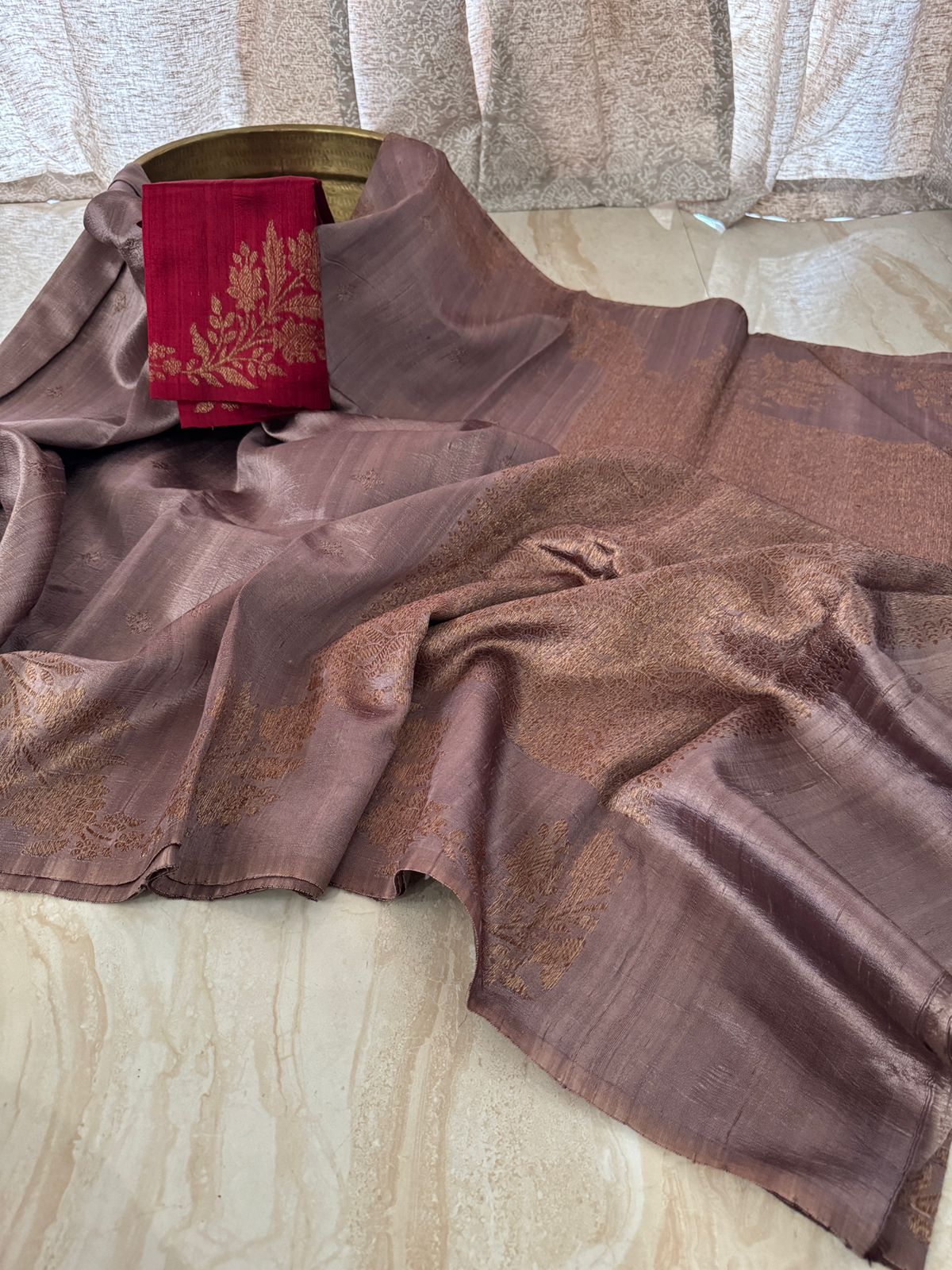 Pure Handloom Raw Silk Banarasi Saree