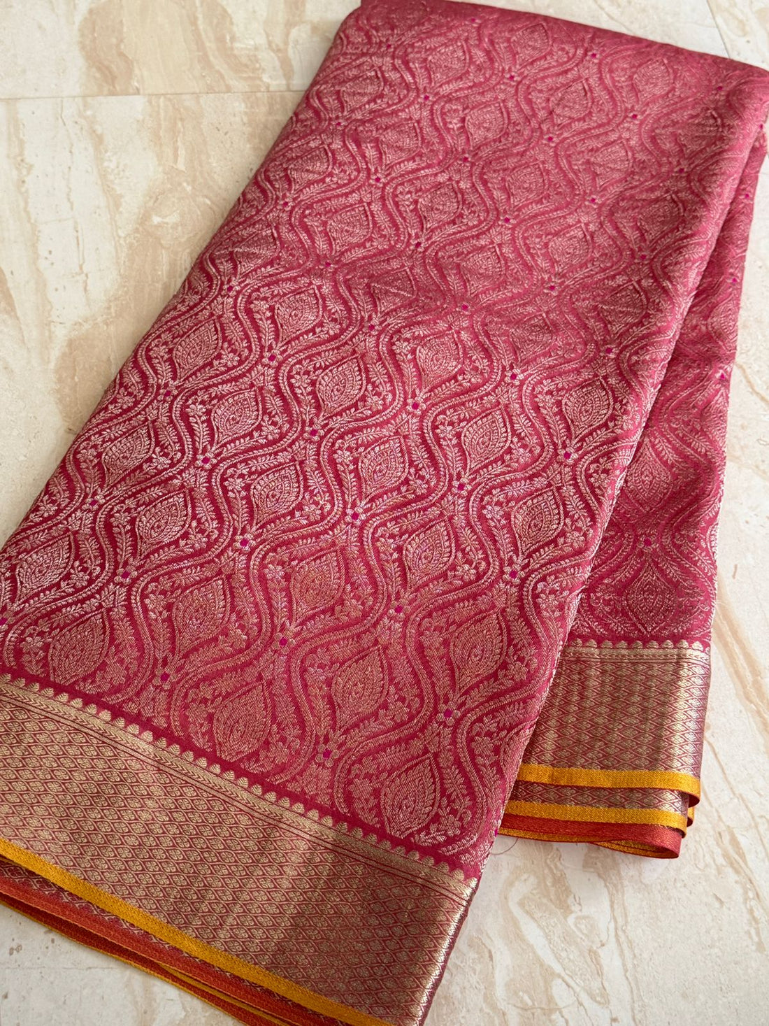 Pure Mysore Brocade Crepe Silk Saree