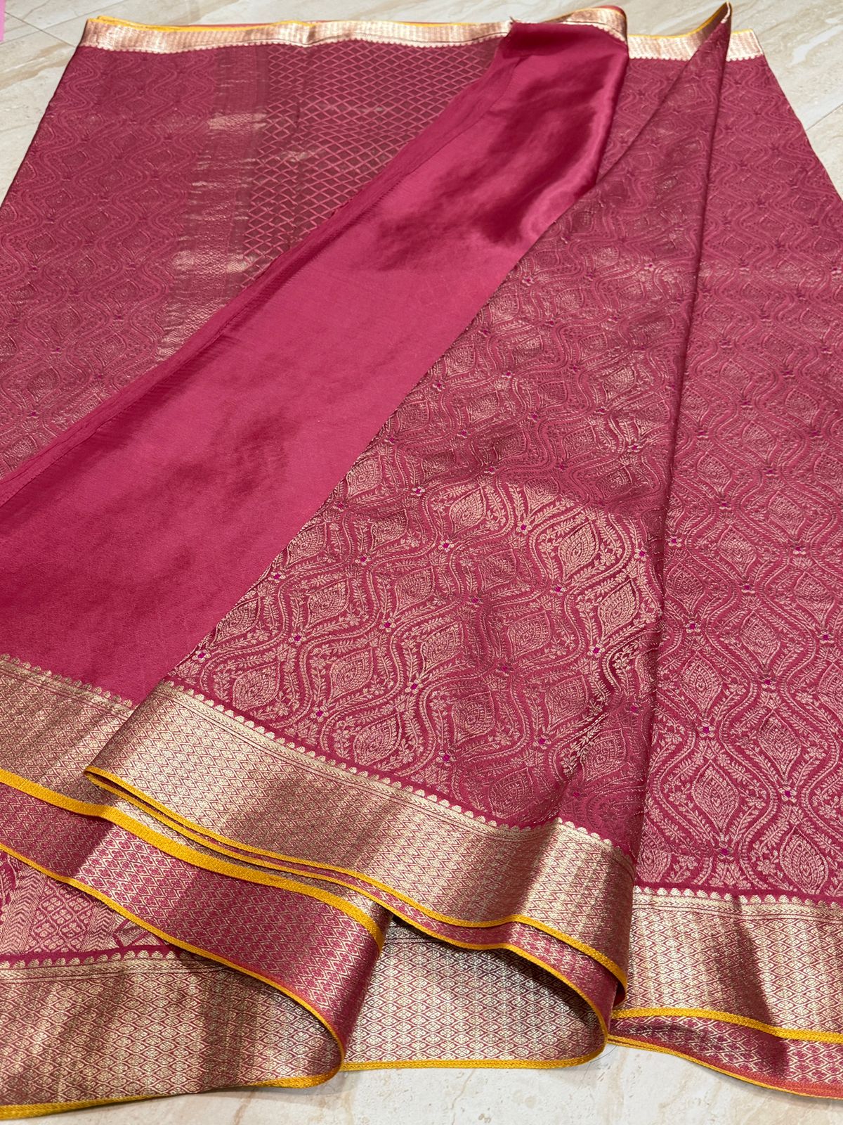 Pure Mysore Brocade Crepe Silk Saree