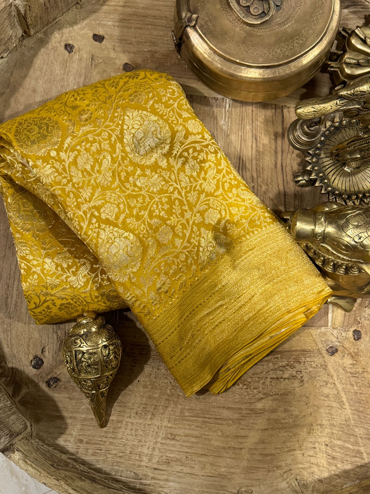 Pure Mysore Brocade Crepe Silk Saree