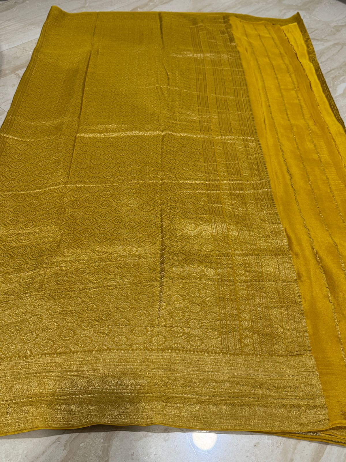 Pure Mysore Brocade Crepe Silk Saree