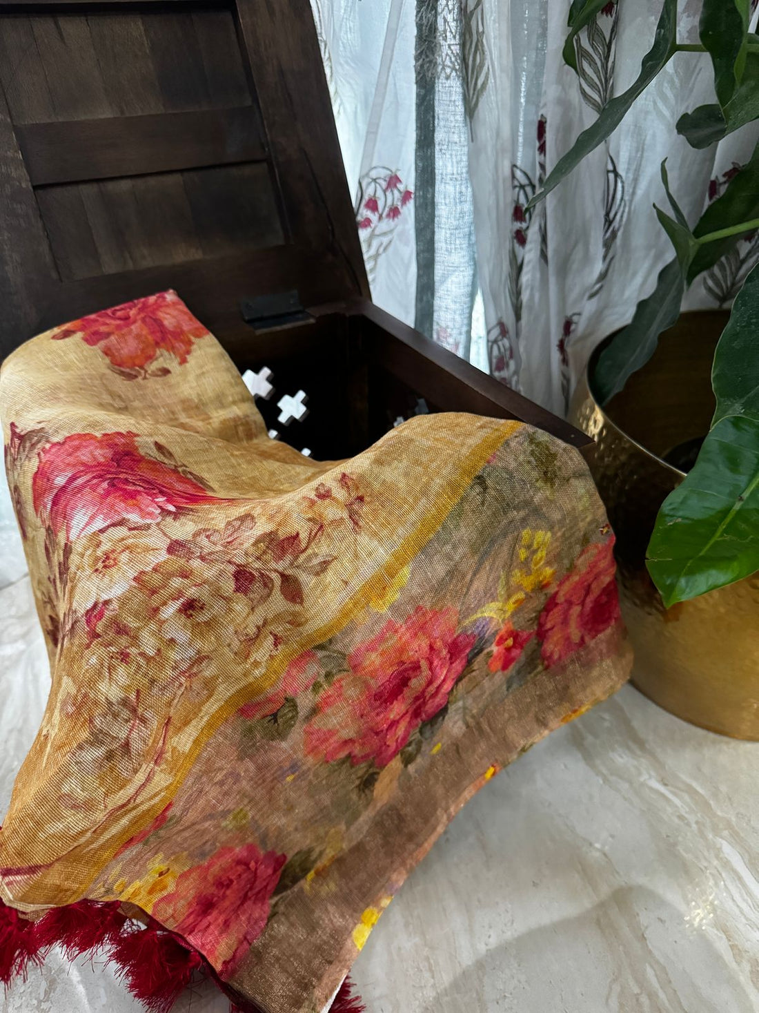 Pure Linen By Linen Digital Print Sare