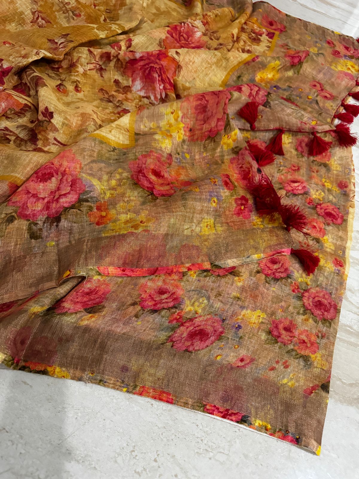 Pure Linen By Linen Digital Print Sare