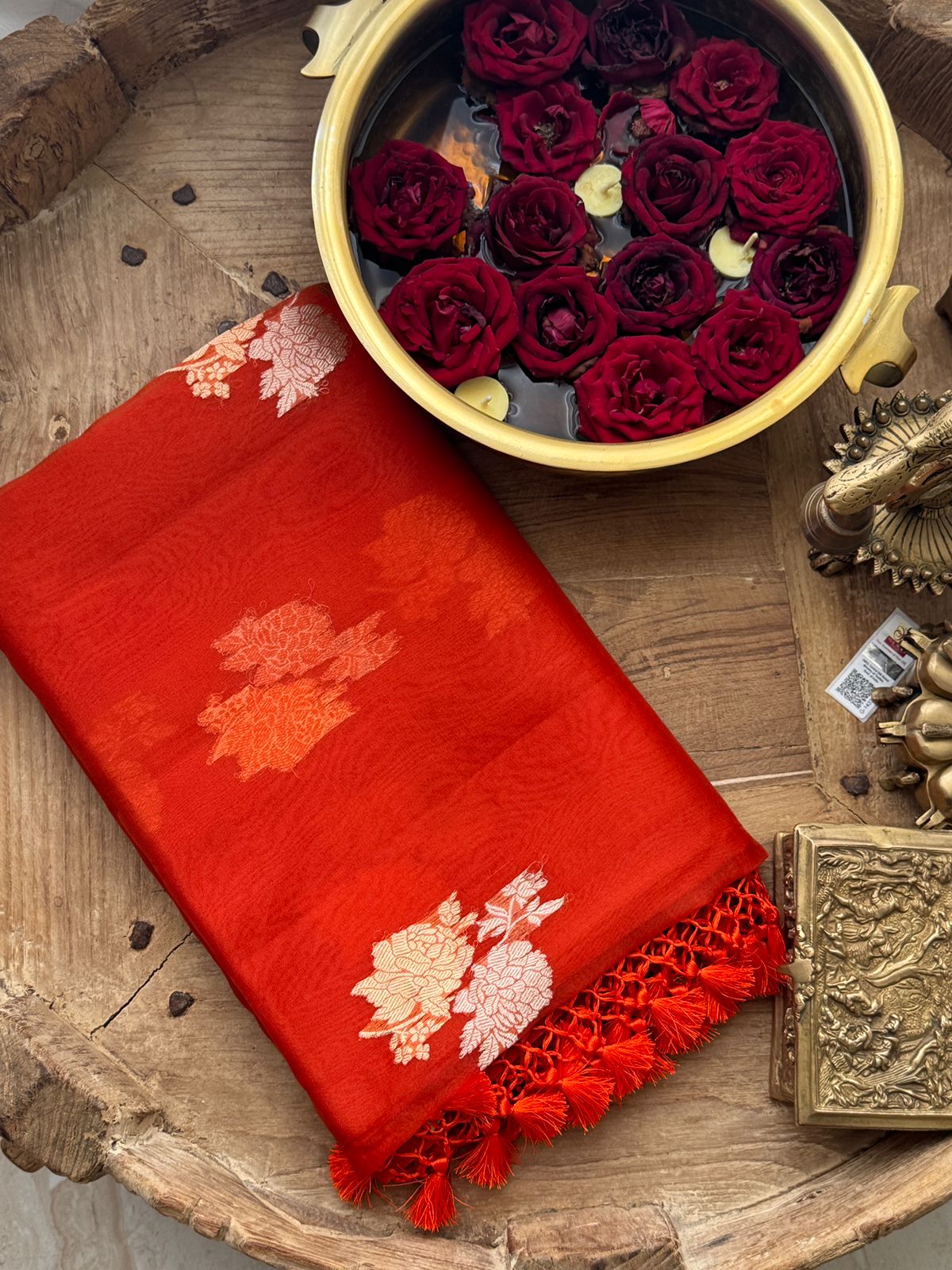 Pure Handloom Kora Banarasi Sona Rupa Zari Weave