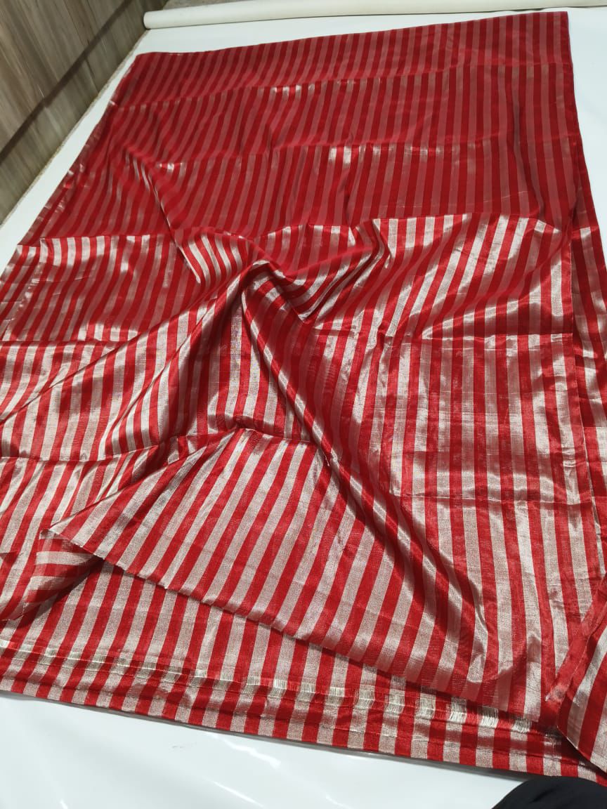 Handloom Tissue Silk Saree with Metallic Sheen