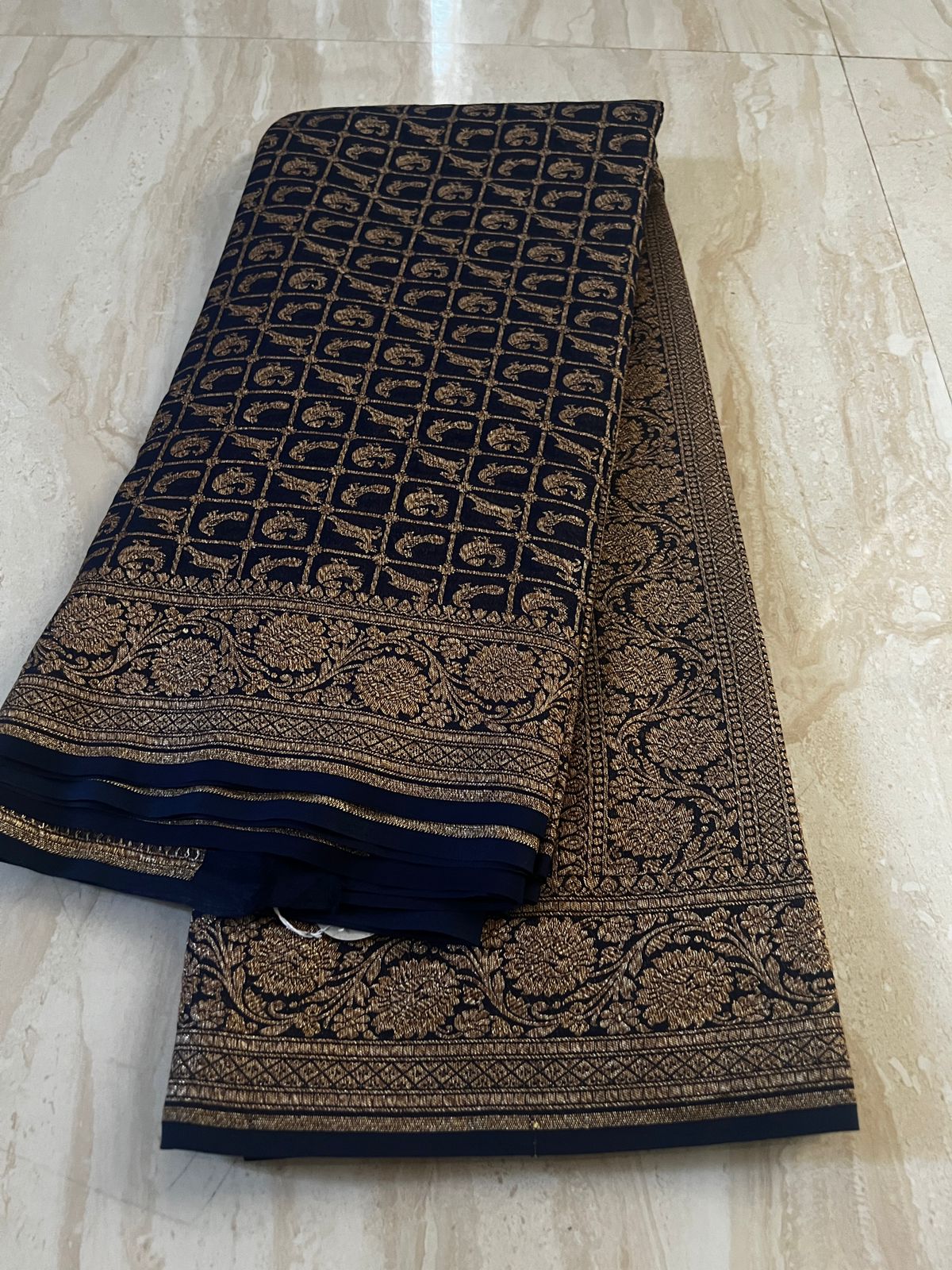 Pure Handloom Khaddi Georgette Banarasi Saree