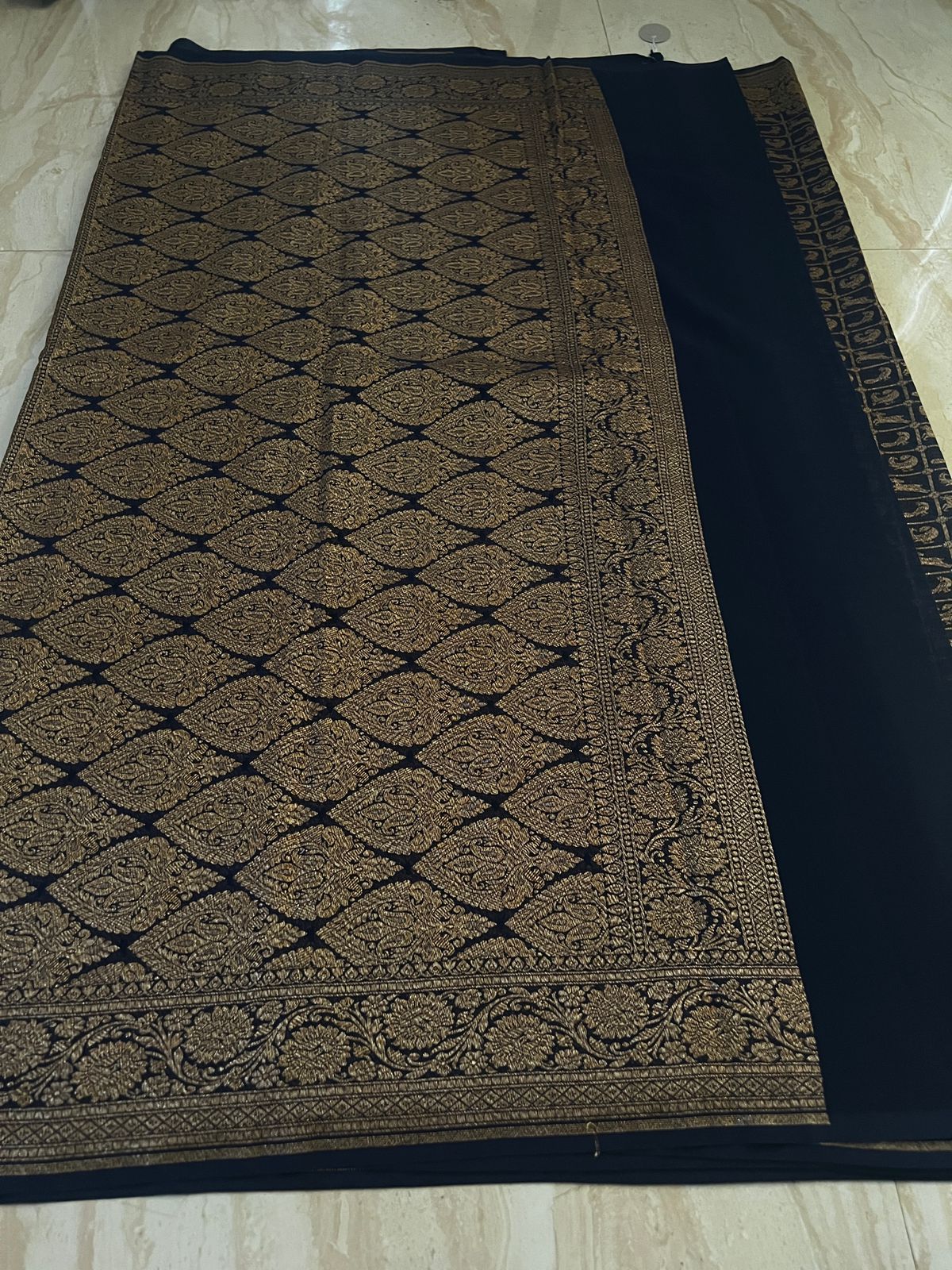 Pure Handloom Khaddi Georgette Banarasi Saree