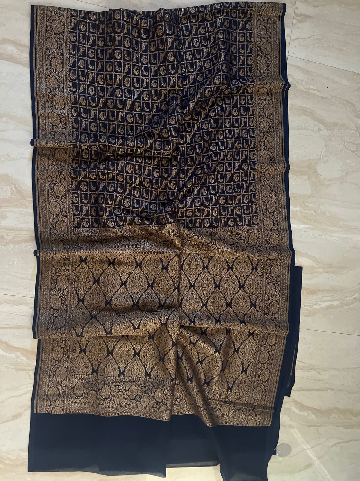 Pure Handloom Khaddi Georgette Banarasi Saree