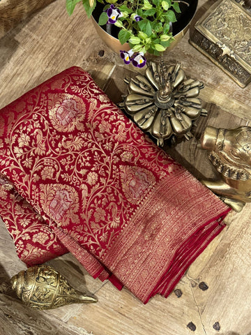 Pure Mysore Brocade Crepe Silk Saree