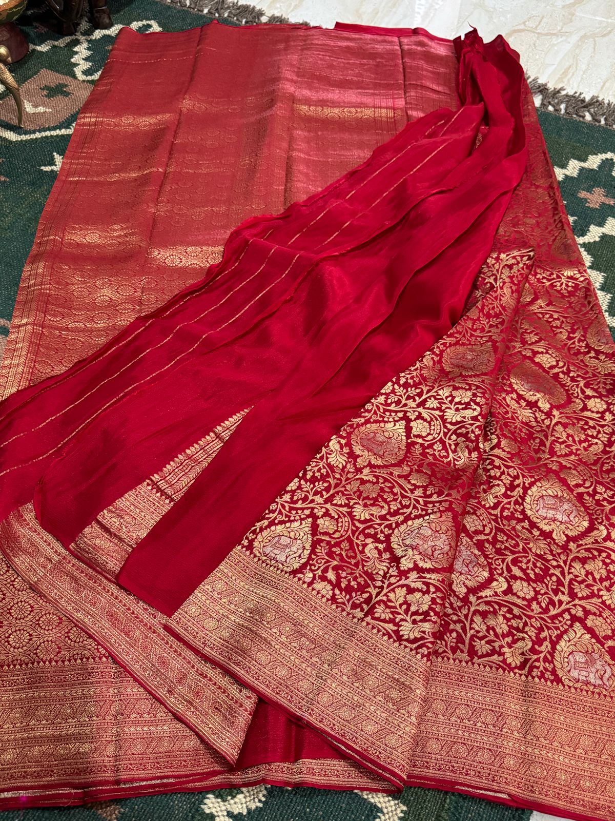 Pure Mysore Brocade Crepe Silk Saree