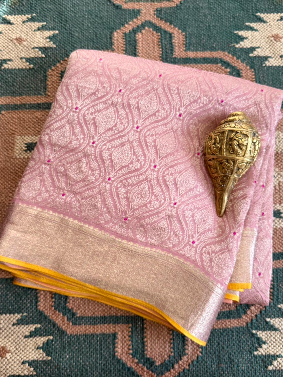 Pure Mysore Brocade Crepe Silk Saree
