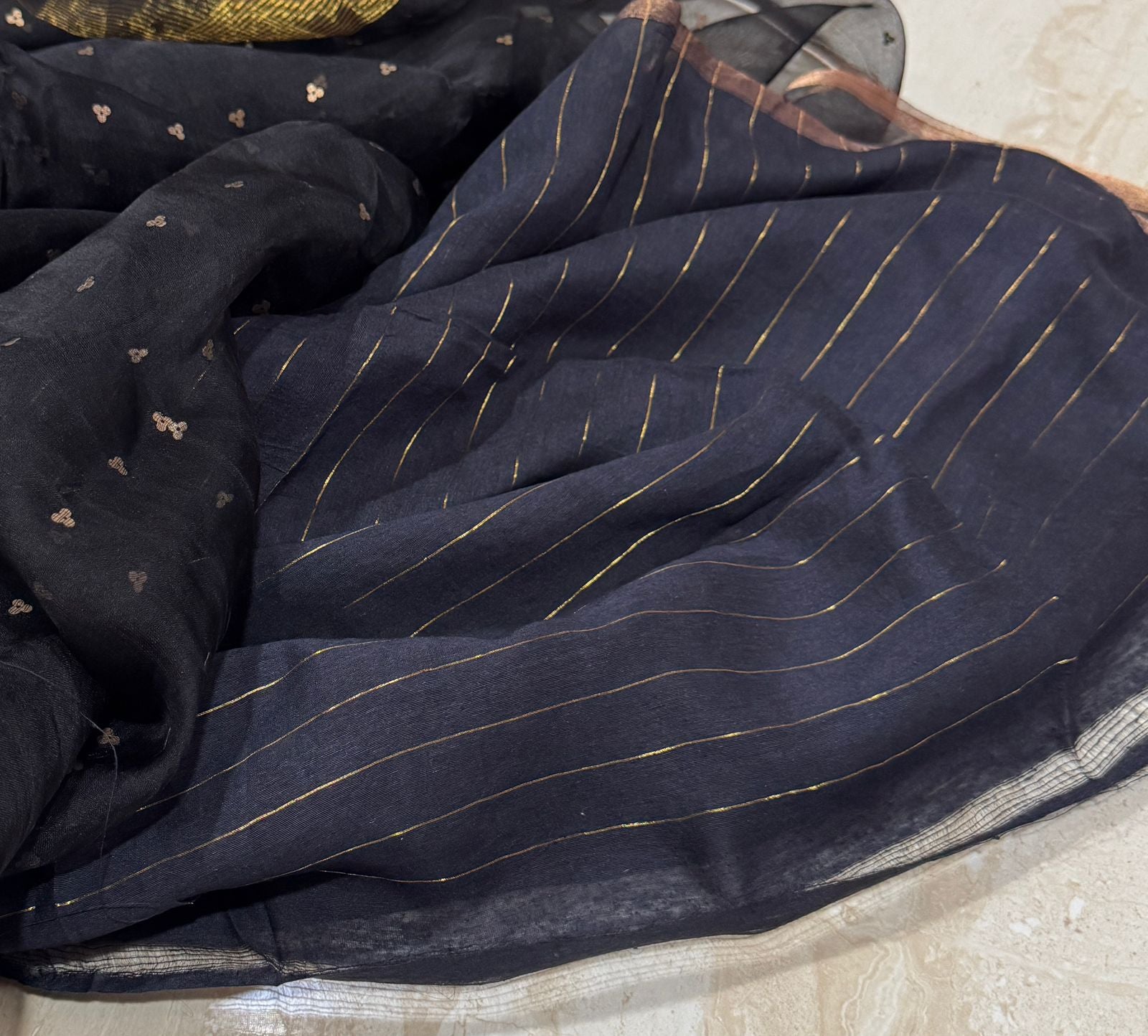 Elegant Pure Handloom Resham Silk Saree with All-Over Sequins Work