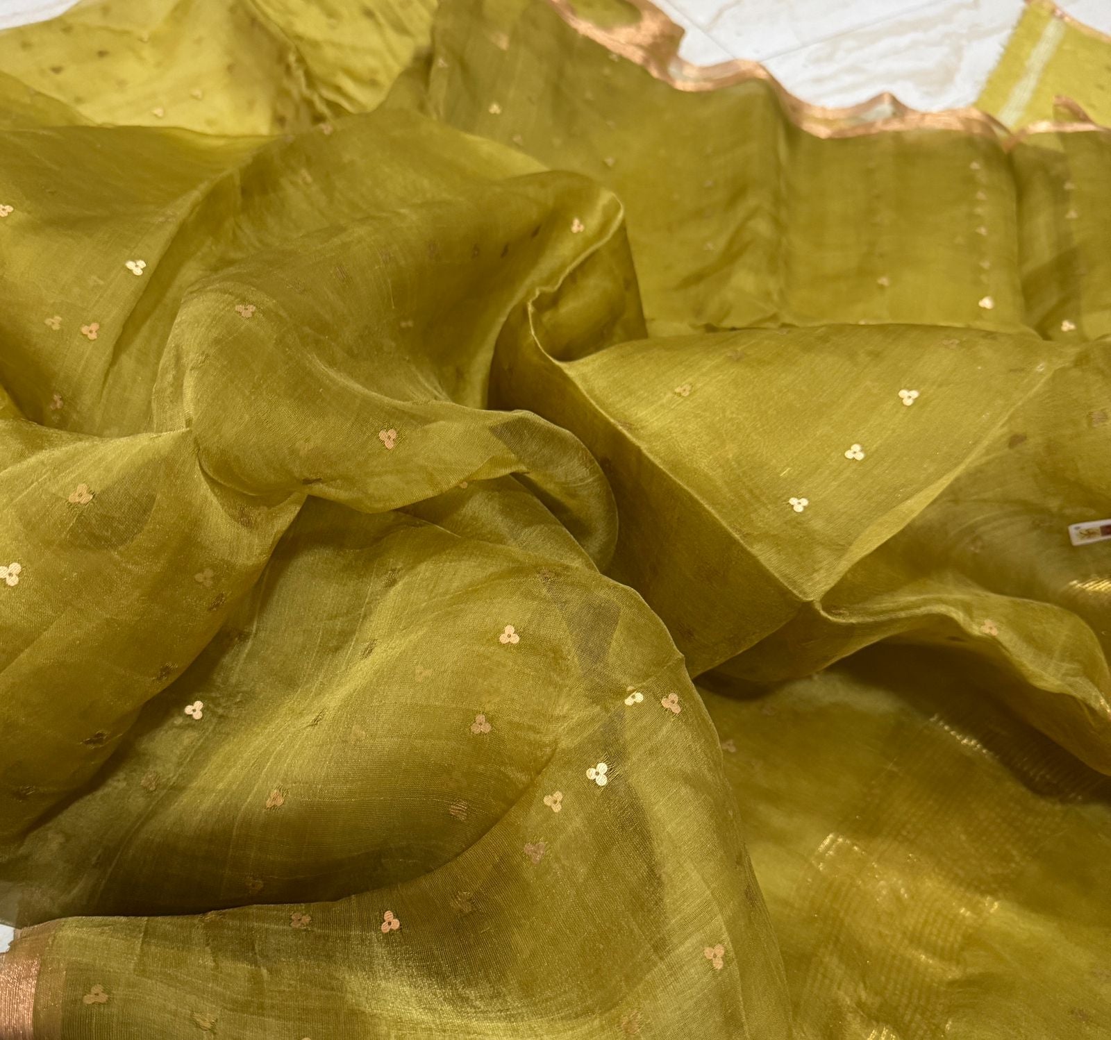 Elegant Pure Handloom Resham Silk Saree with All-Over Sequins Work