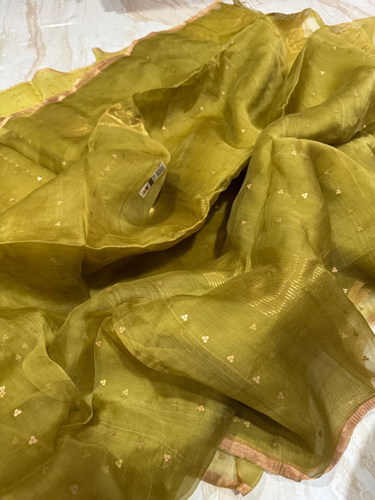 Elegant Pure Handloom Resham Silk Saree with All-Over Sequins Work