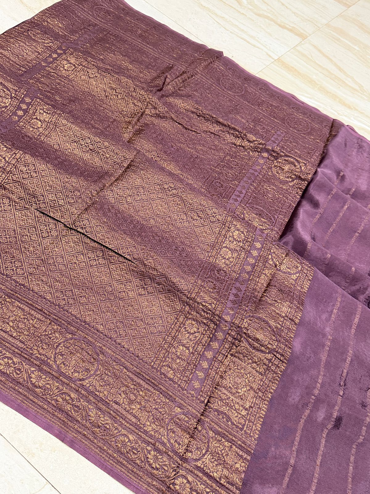 Pure Mysore Brocade Crepe Silk Saree