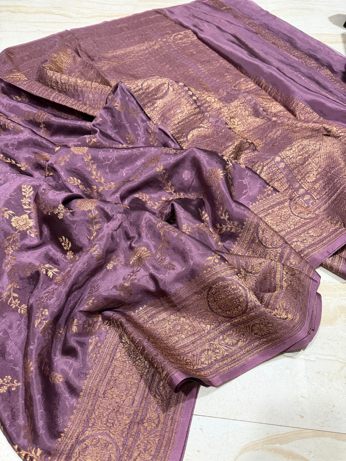 Pure Mysore Brocade Crepe Silk Saree