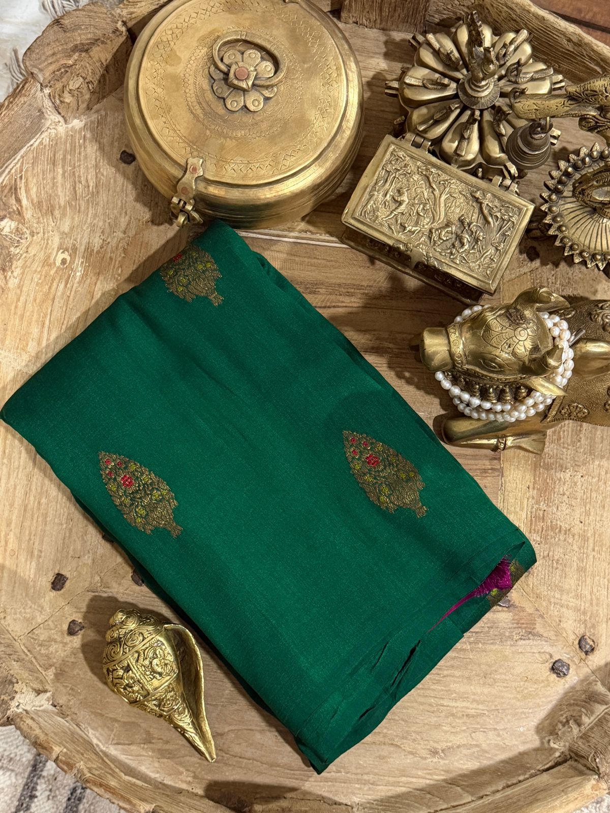 Pure Handloom Munga Banarasi Silk Saree