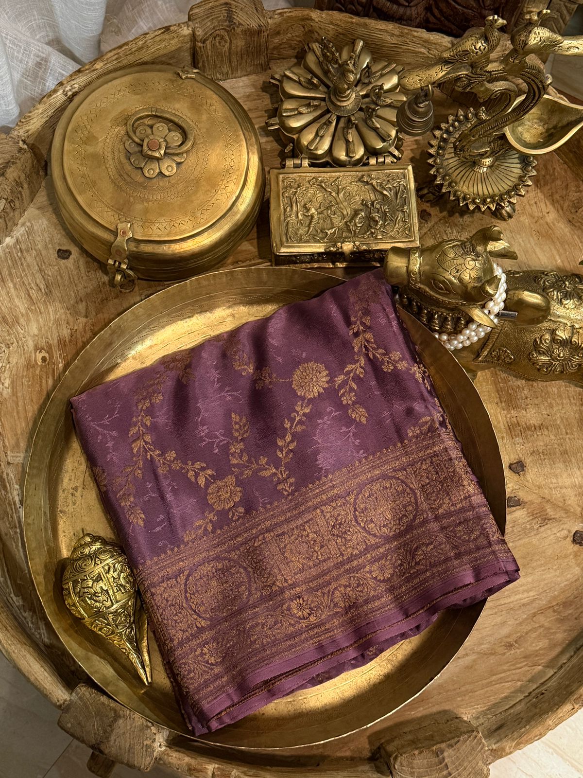 Pure Mysore Brocade Crepe Silk Saree