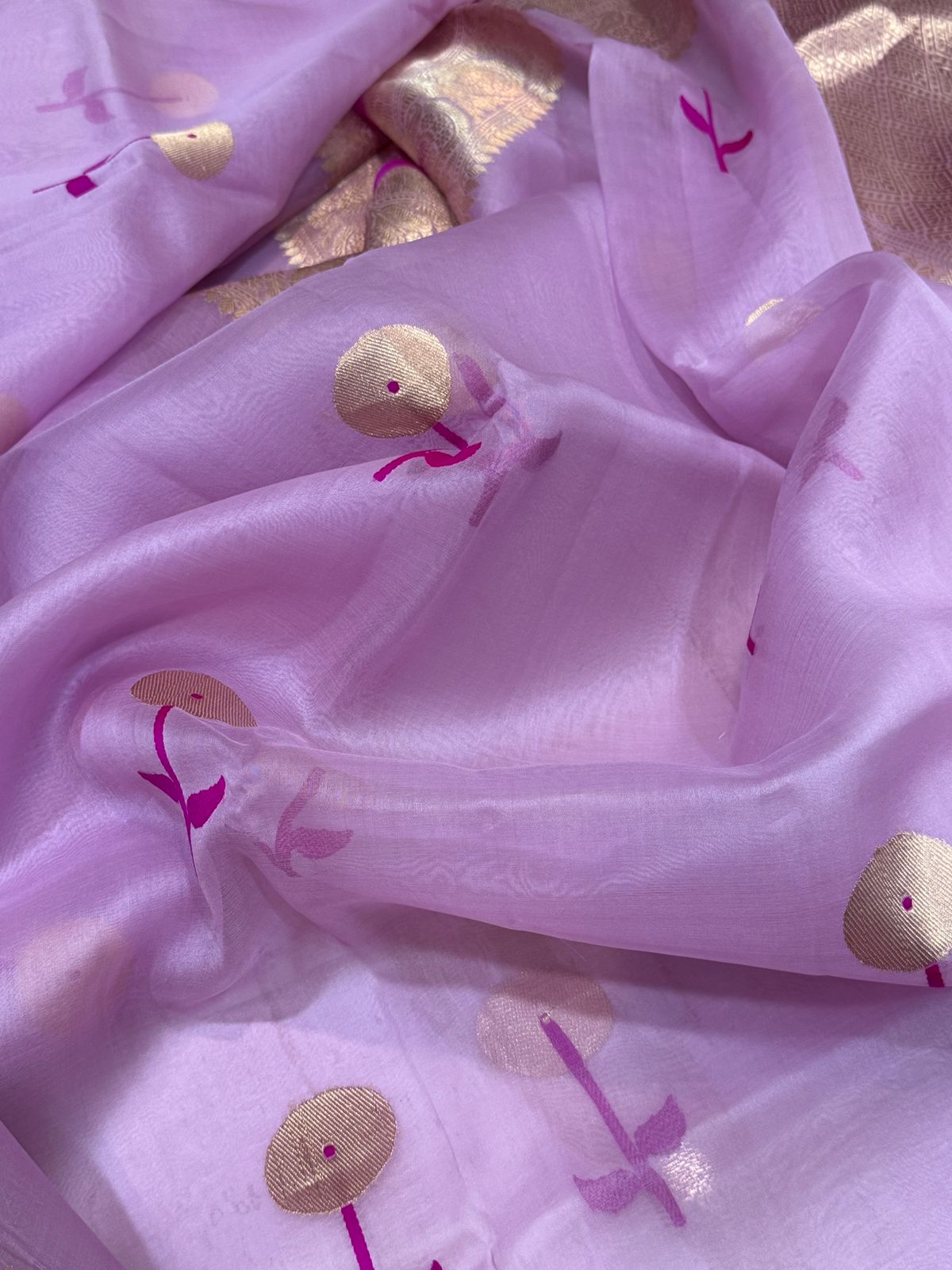 Pure Handloom Kora Banarasi Saree