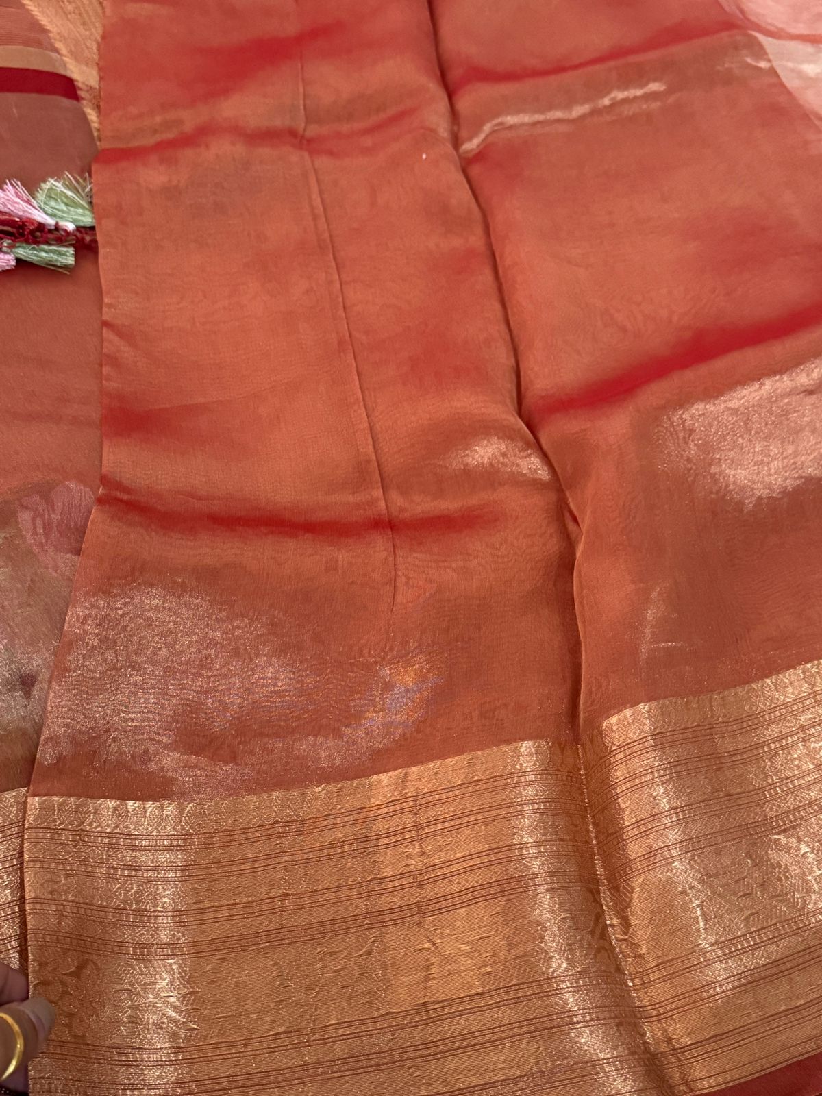 Beautiful Banarasi Tissue Silk Saree with All-Over Embroidery Work