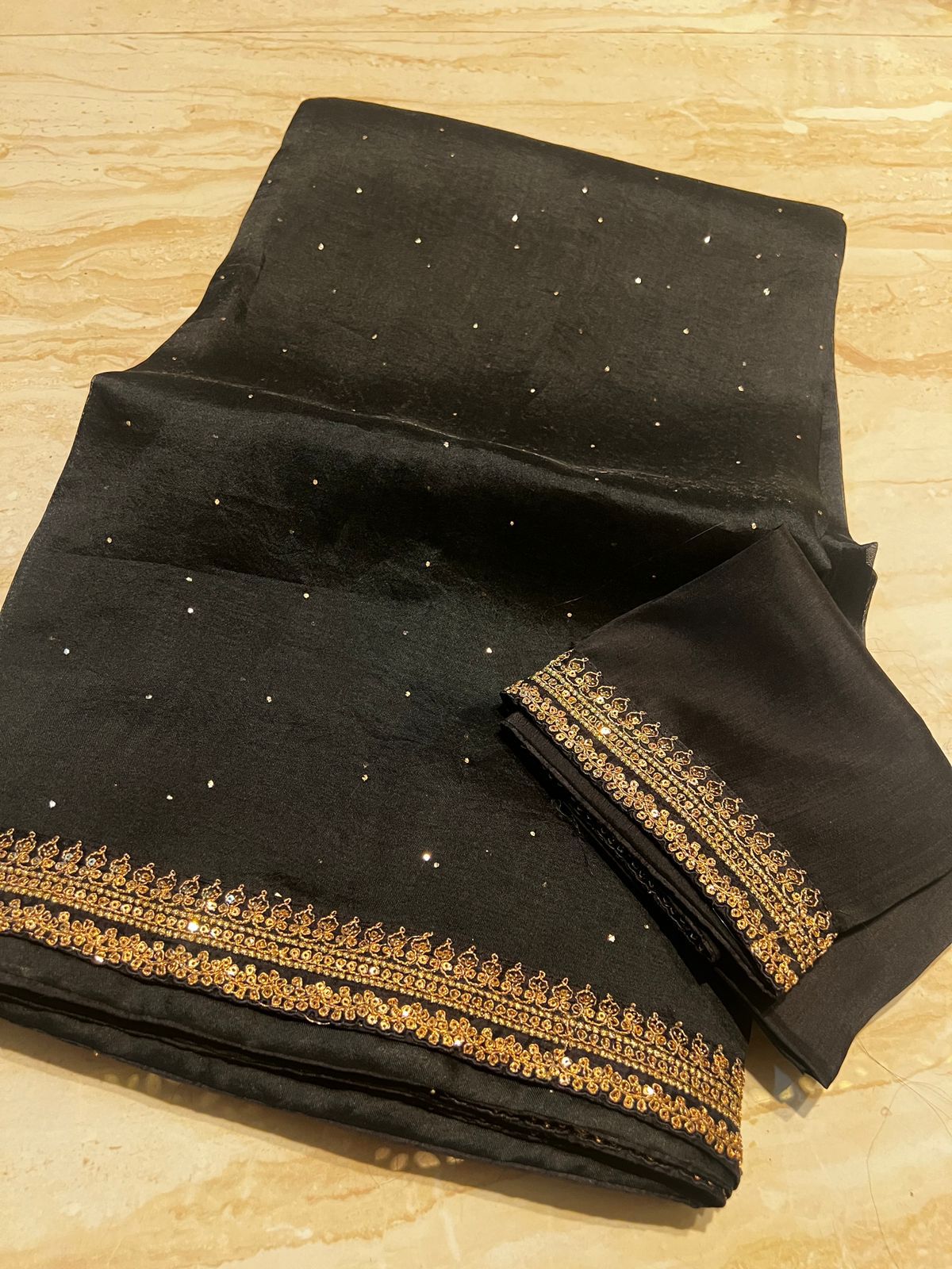 Pure Organza Saree With Embroidery Border