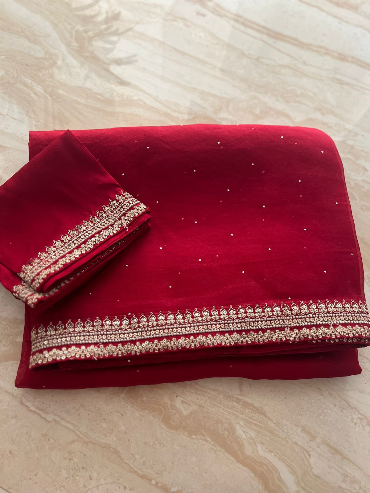 Pure Organza Saree With Embroidery Border