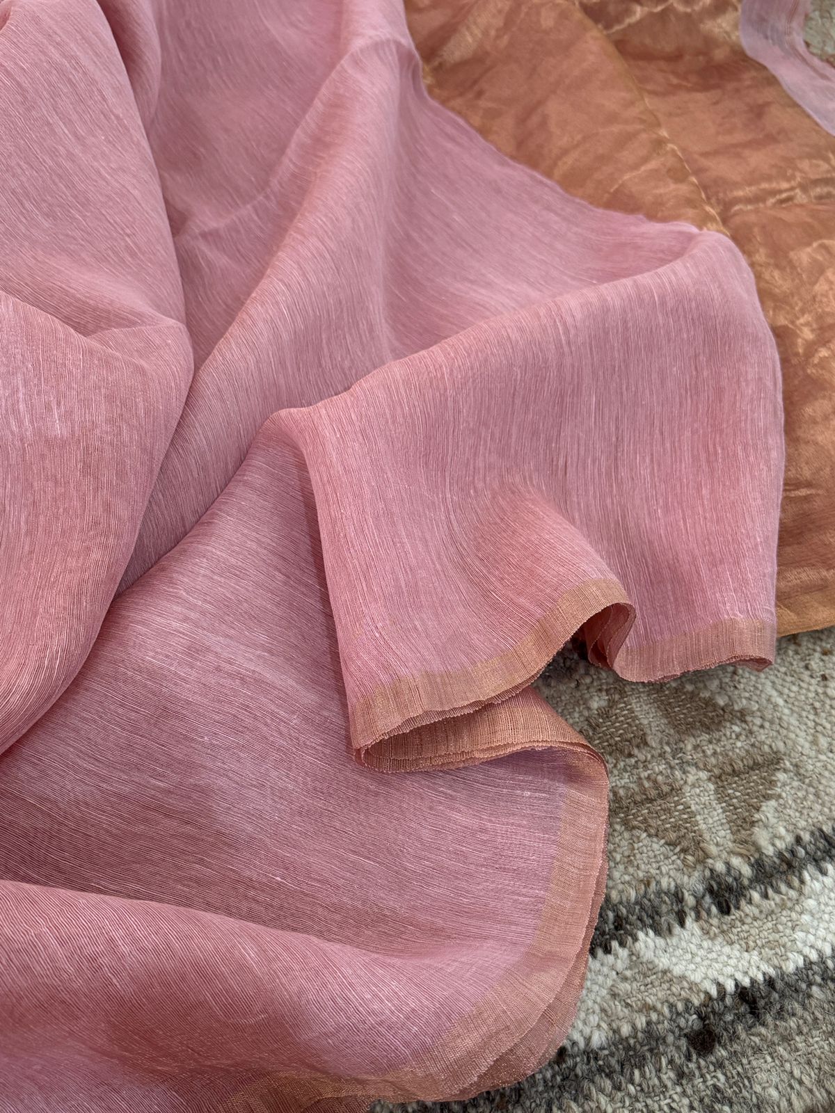 Pure Linen Tissue Silk Saree