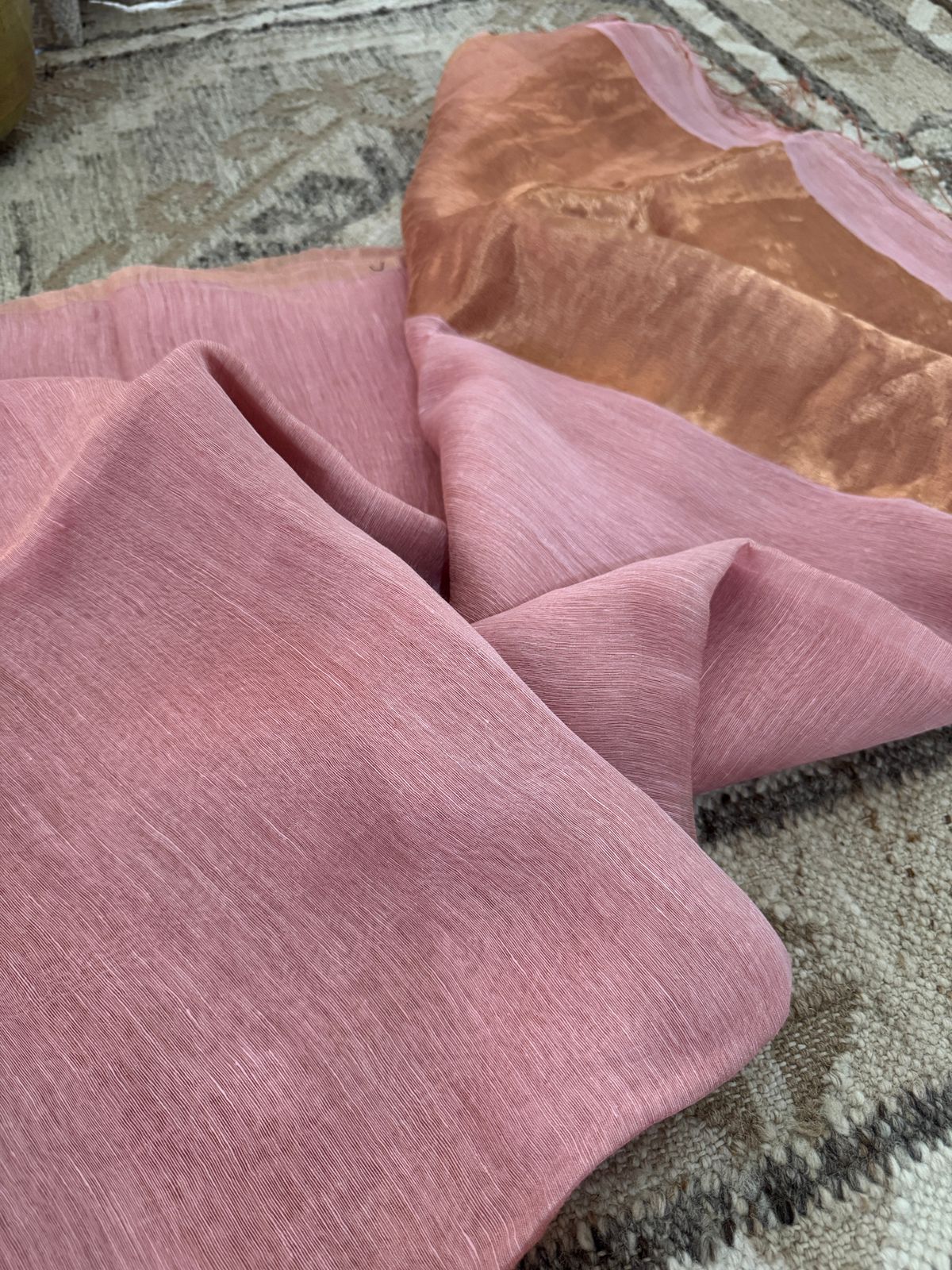 Pure Linen Tissue Silk Saree