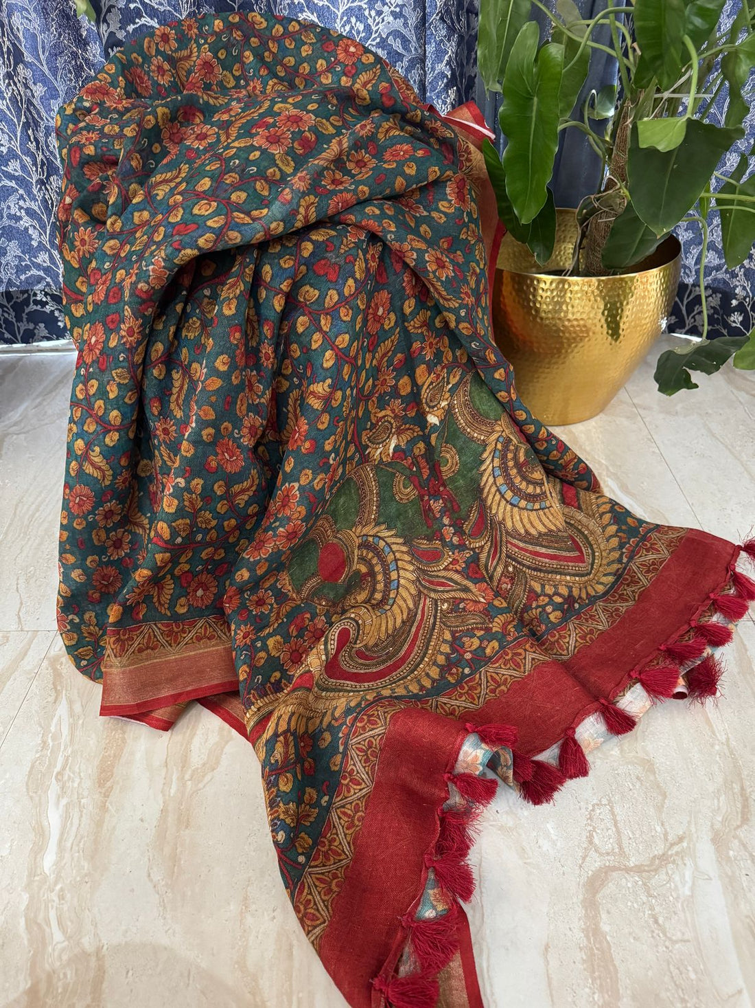 Pure Linen By Linen Digital Print Saree