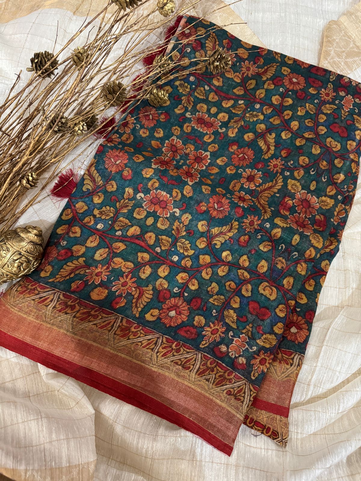 Pure Linen By Linen Digital Print Saree