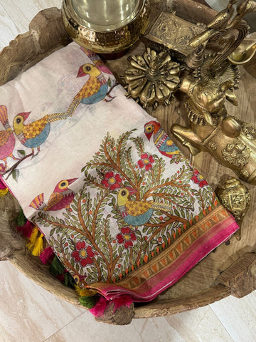 Pure Handloom Linen By Linen Digital Print