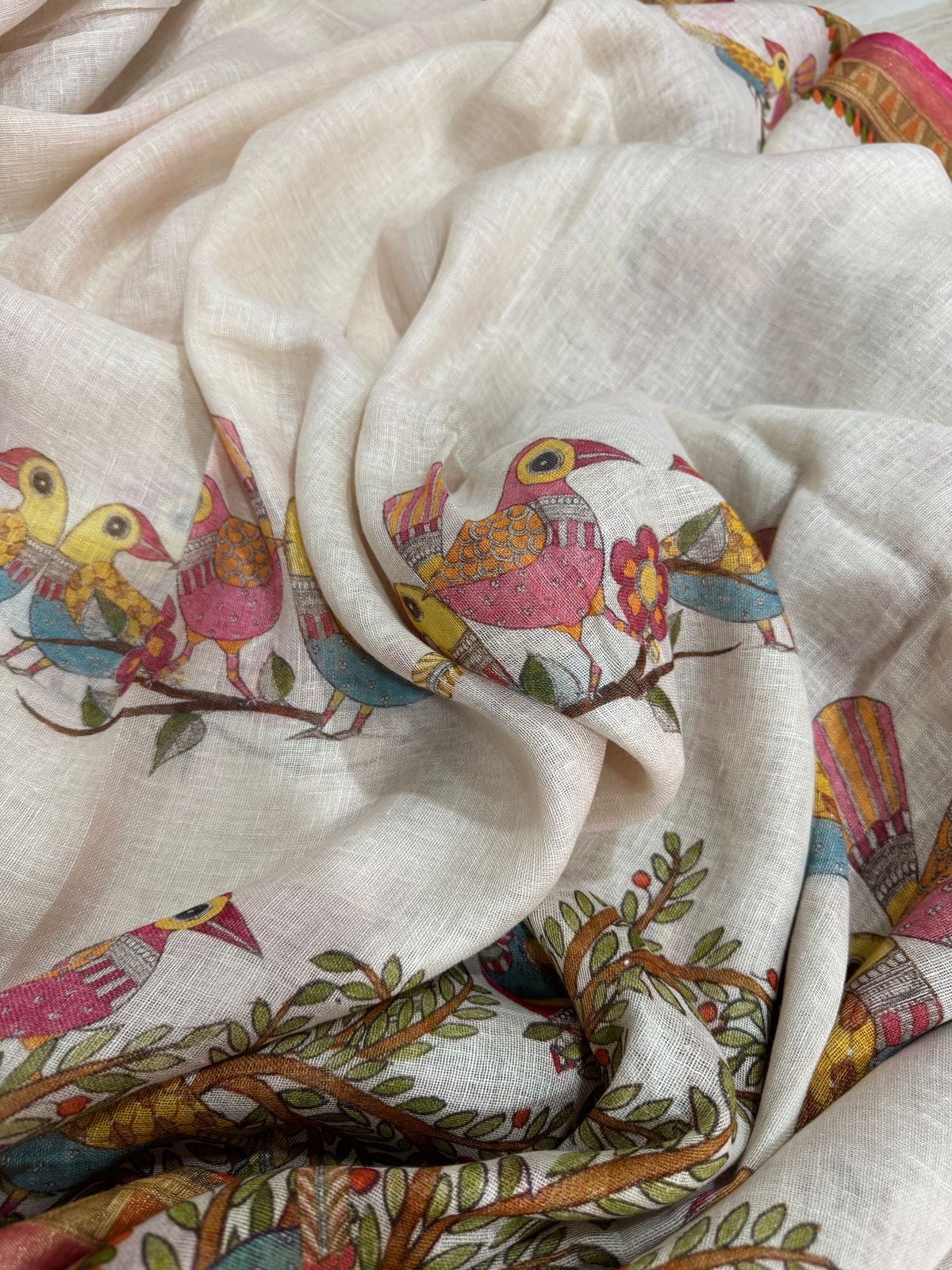 Pure Handloom Linen By Linen Digital Print