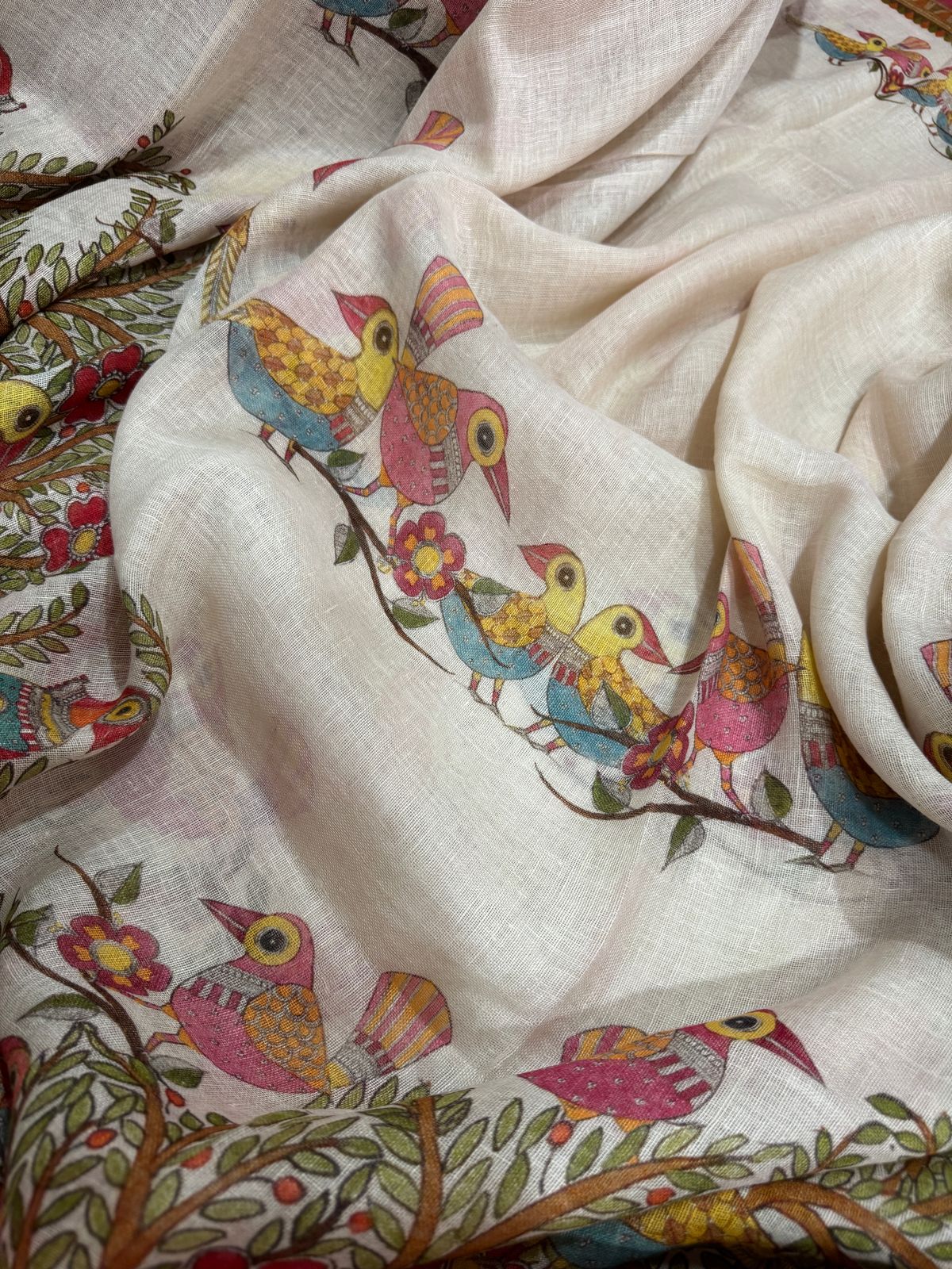 Pure Handloom Linen By Linen Digital Print