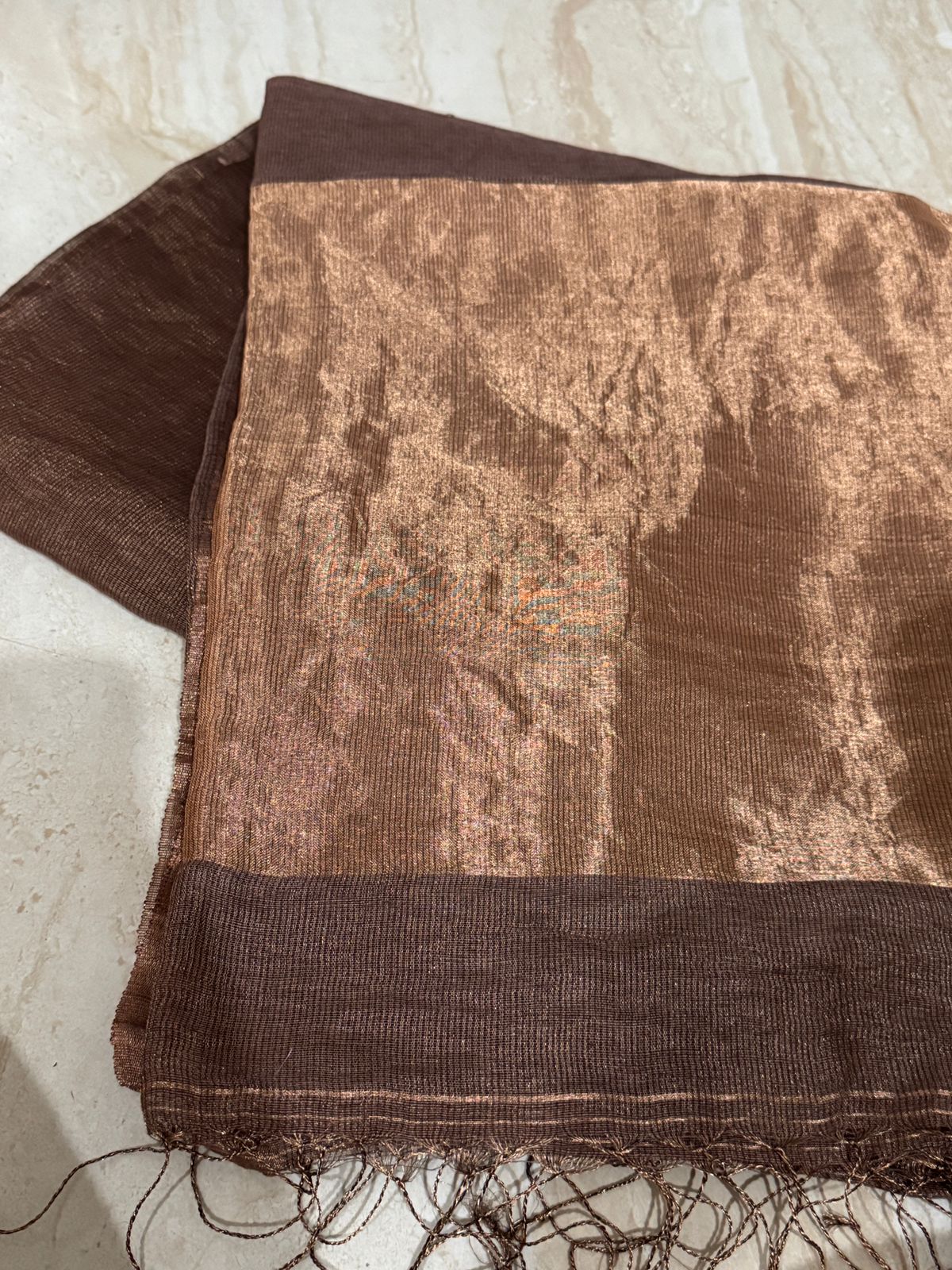 Pure Linen Tissue Silk Saree