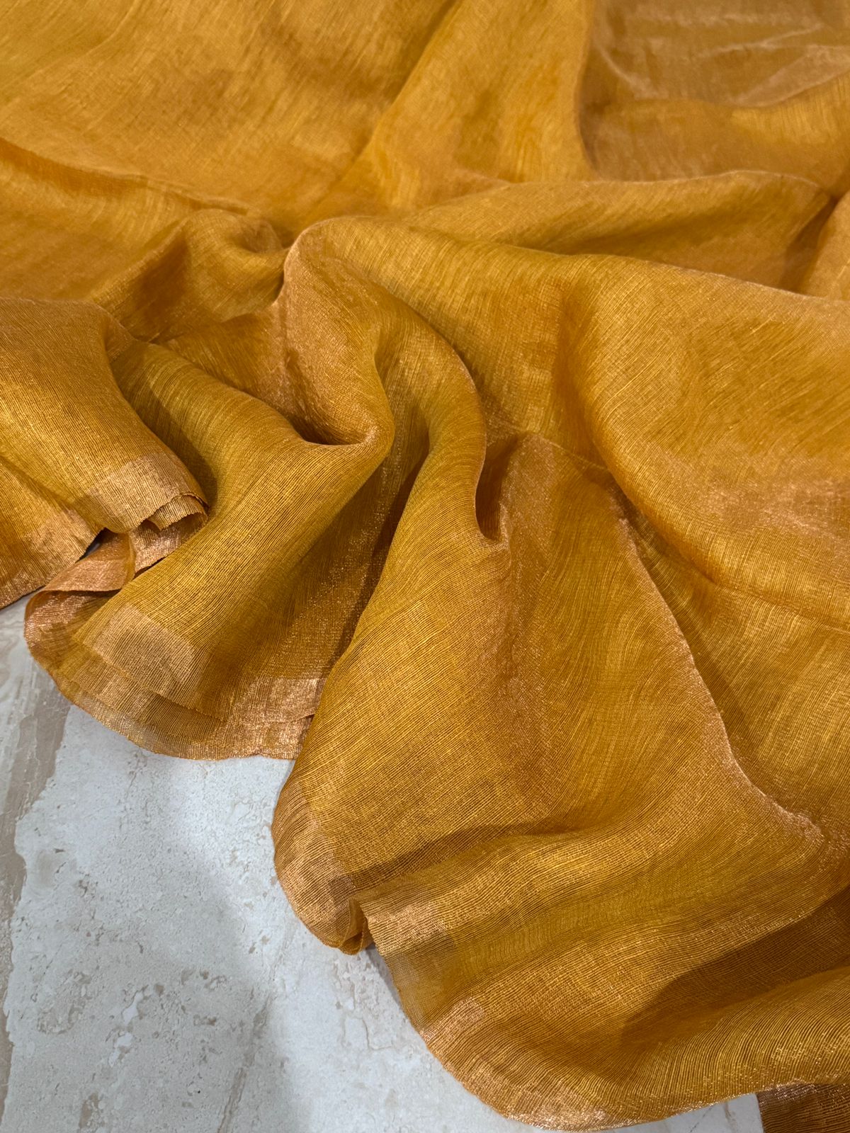 Pure Linen Tissue Silk Saree