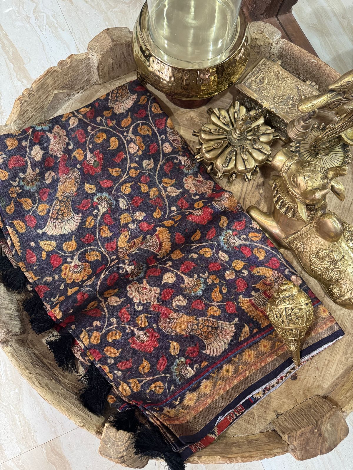 Pure Linen Digital Print Saree