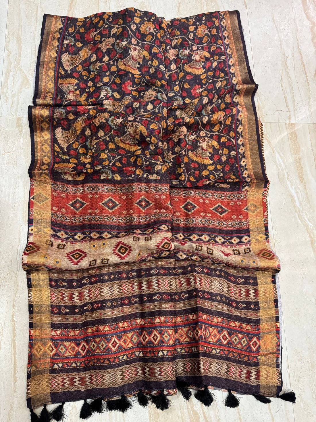 Pure Linen Digital Print Saree