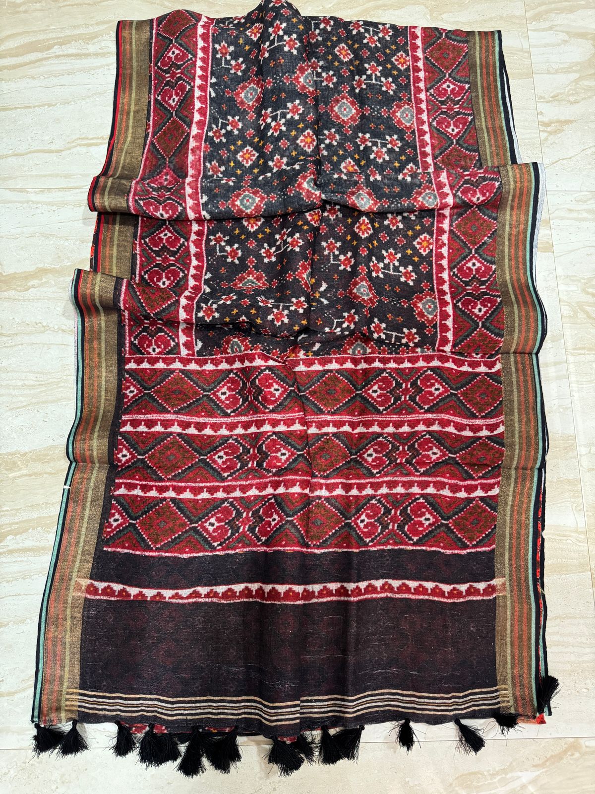 Pure Linen Digital Print Saree