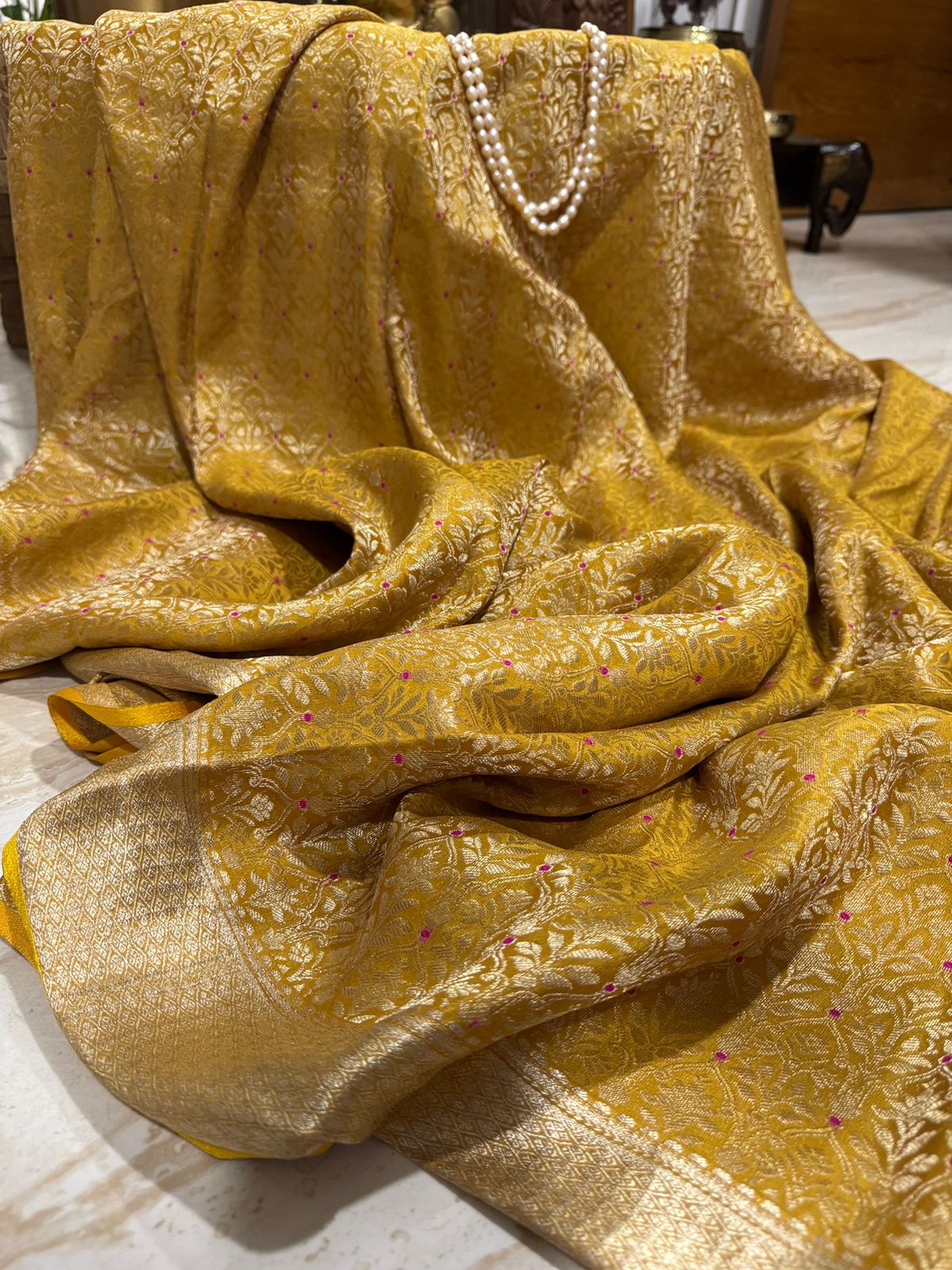 Pure Mysore Brocade Crepe Silk Saree