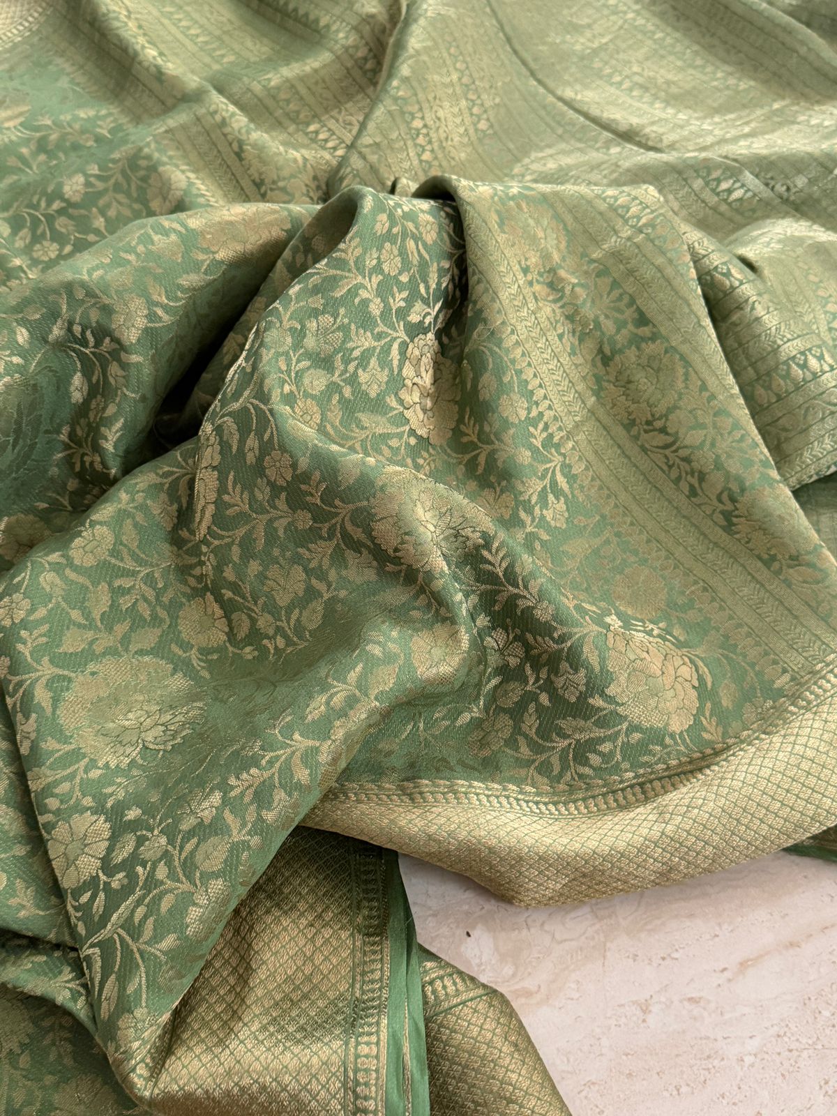 Pure Mysore Brocade Crepe Silk Saree