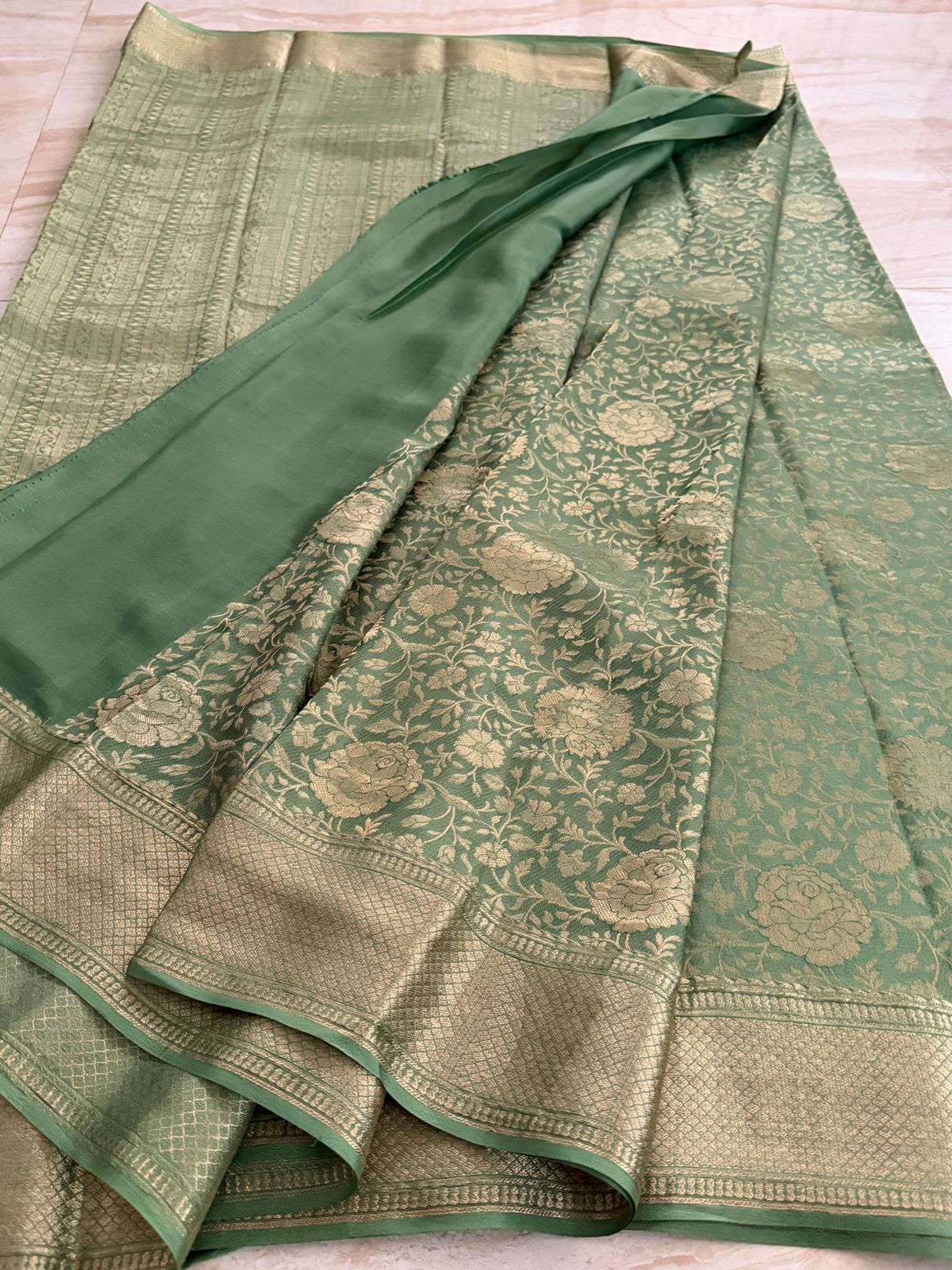 Pure Mysore Brocade Crepe Silk Saree